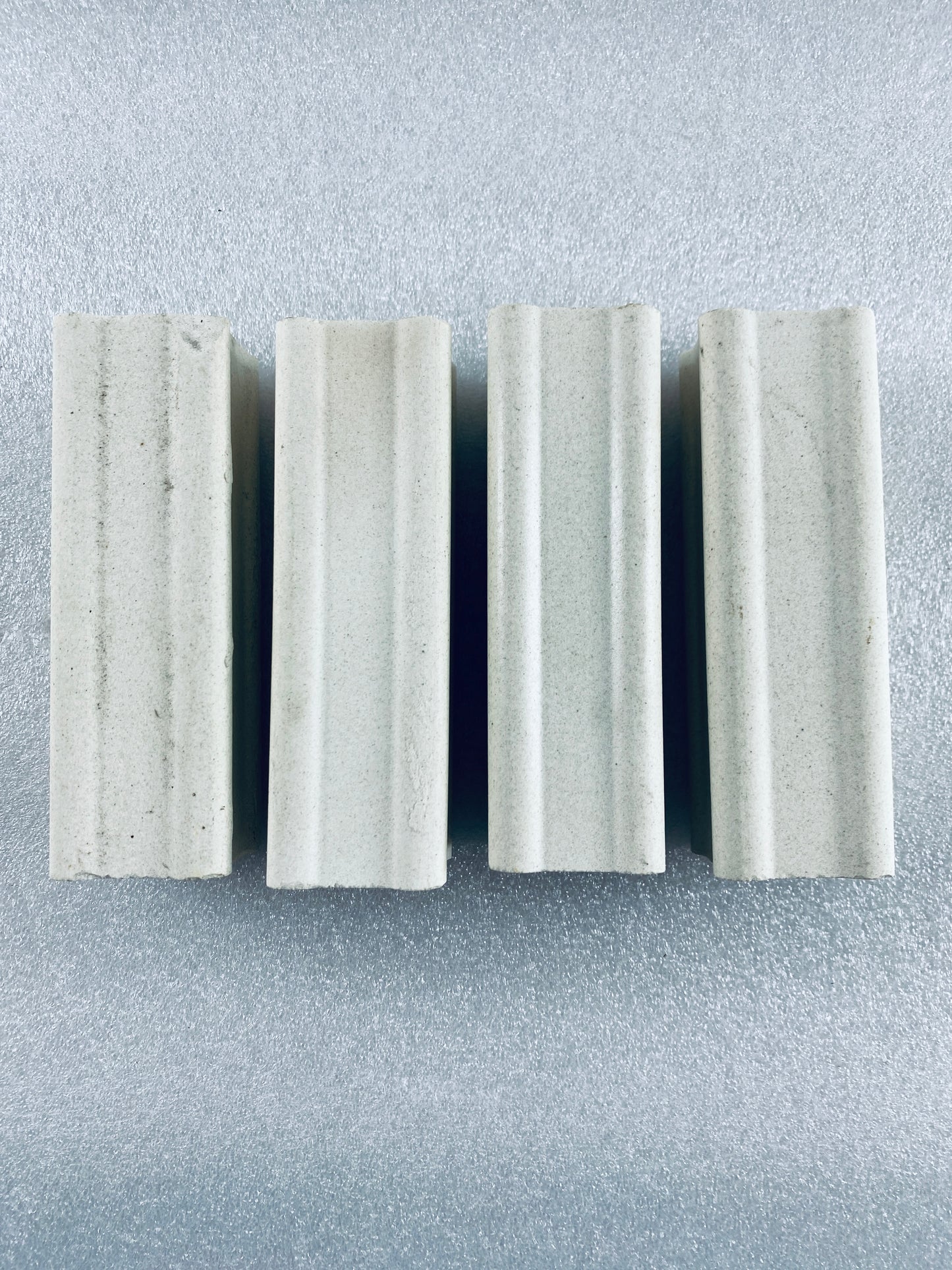 Lot Of 4 - Kiln Approx. 5" Tall x 1 1/2" Wide Squared End Posts