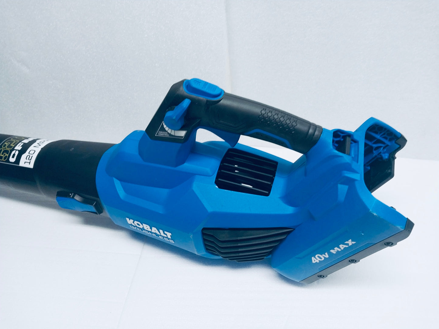 #100 - Kobalt 40V Max Brushless Air Blower 520 CFM 120 MPH, KLB 1040B-03, No Battery, Blue - (READ) - (IN CONDITION AS SHOWN)$$$$$$