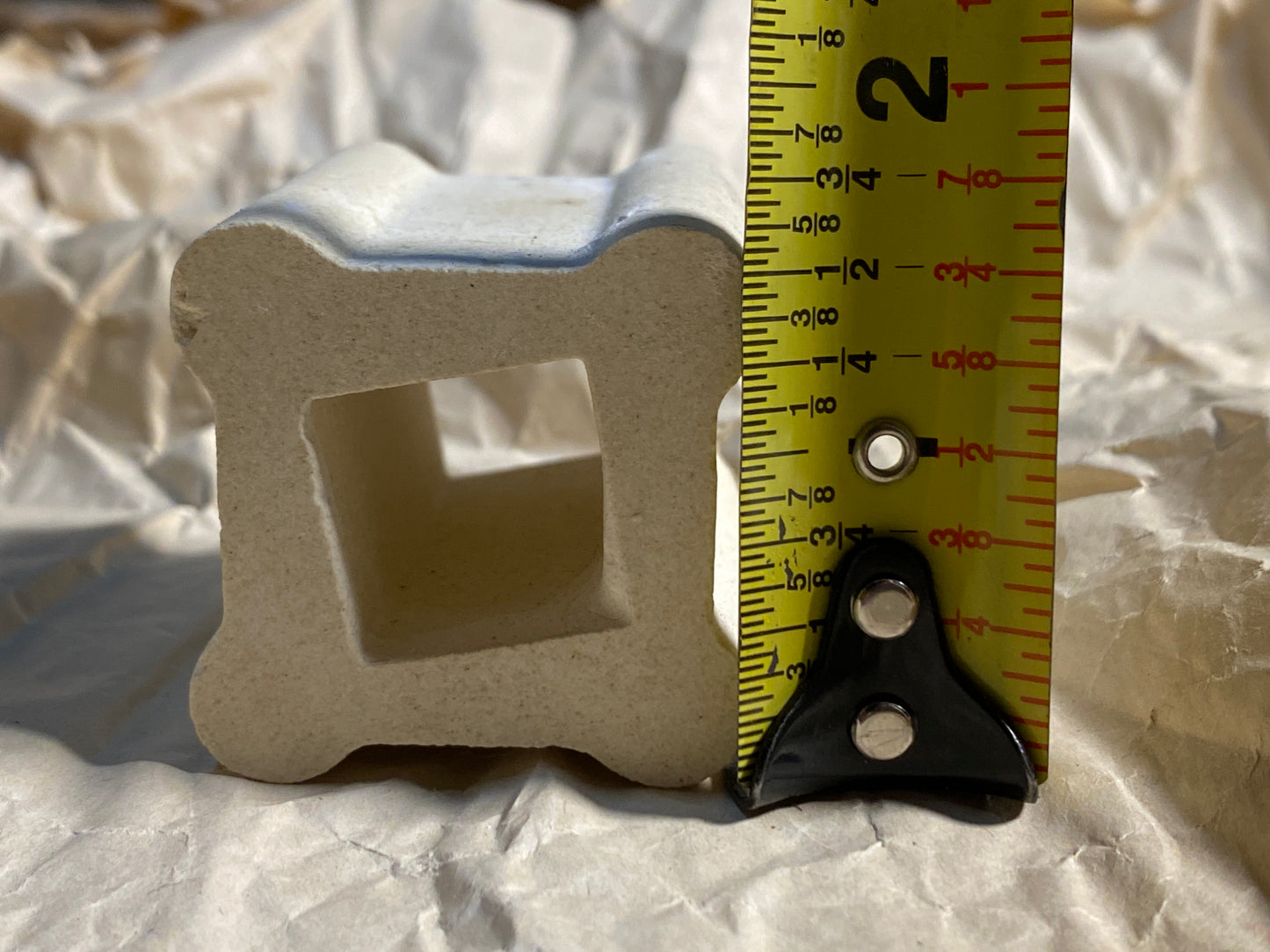 Lot Of 8 - Kiln Approx. 2" Tall x 1 1/2" Wide Squared End Posts