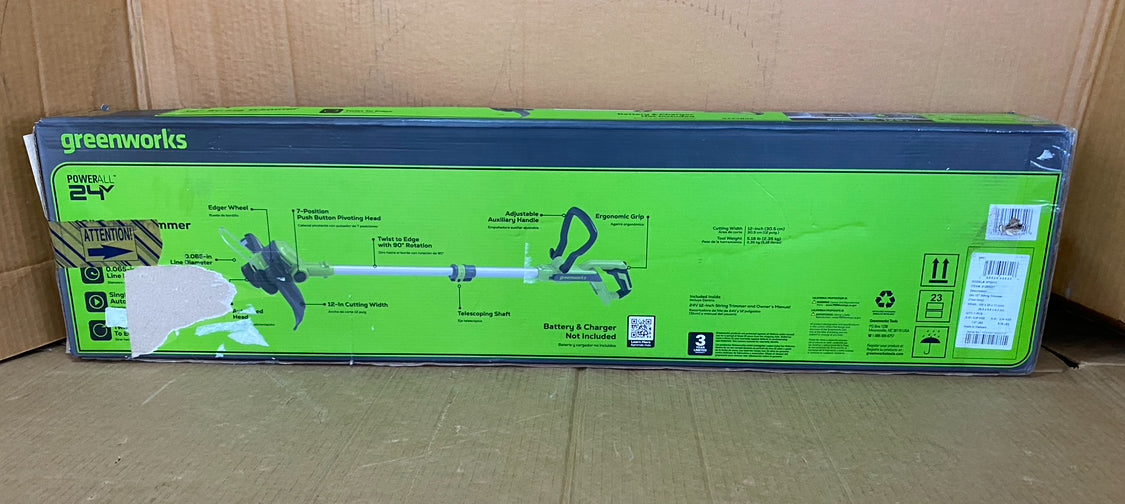 New Other Greenworks 24V 12-Inch Gen 2 Cordless String Trimmer/Edger, Tool Only