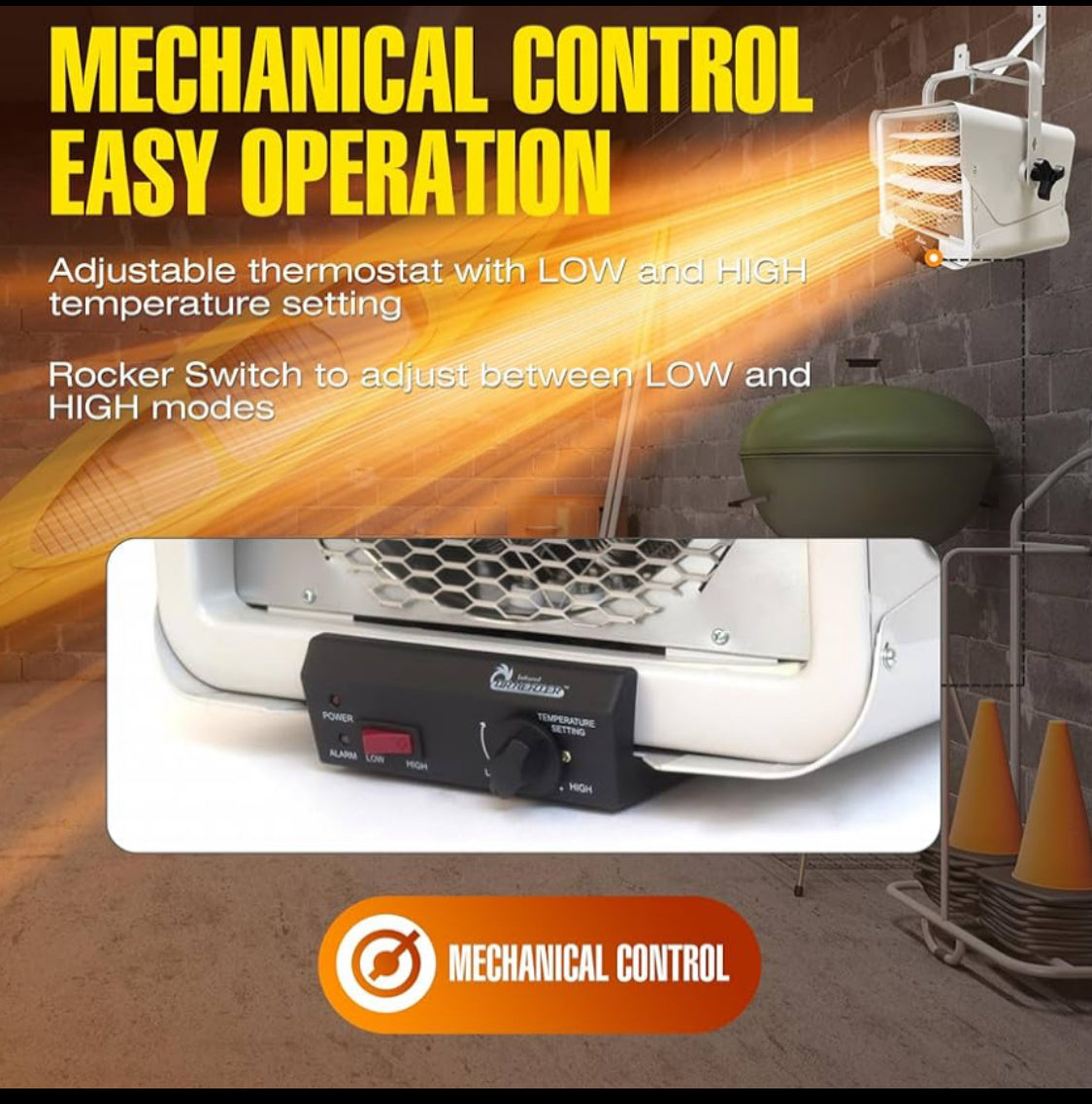 New Other - Dr. Infrared Heater 240-Volt Hardwired Commercial Heater, 3000/6000W