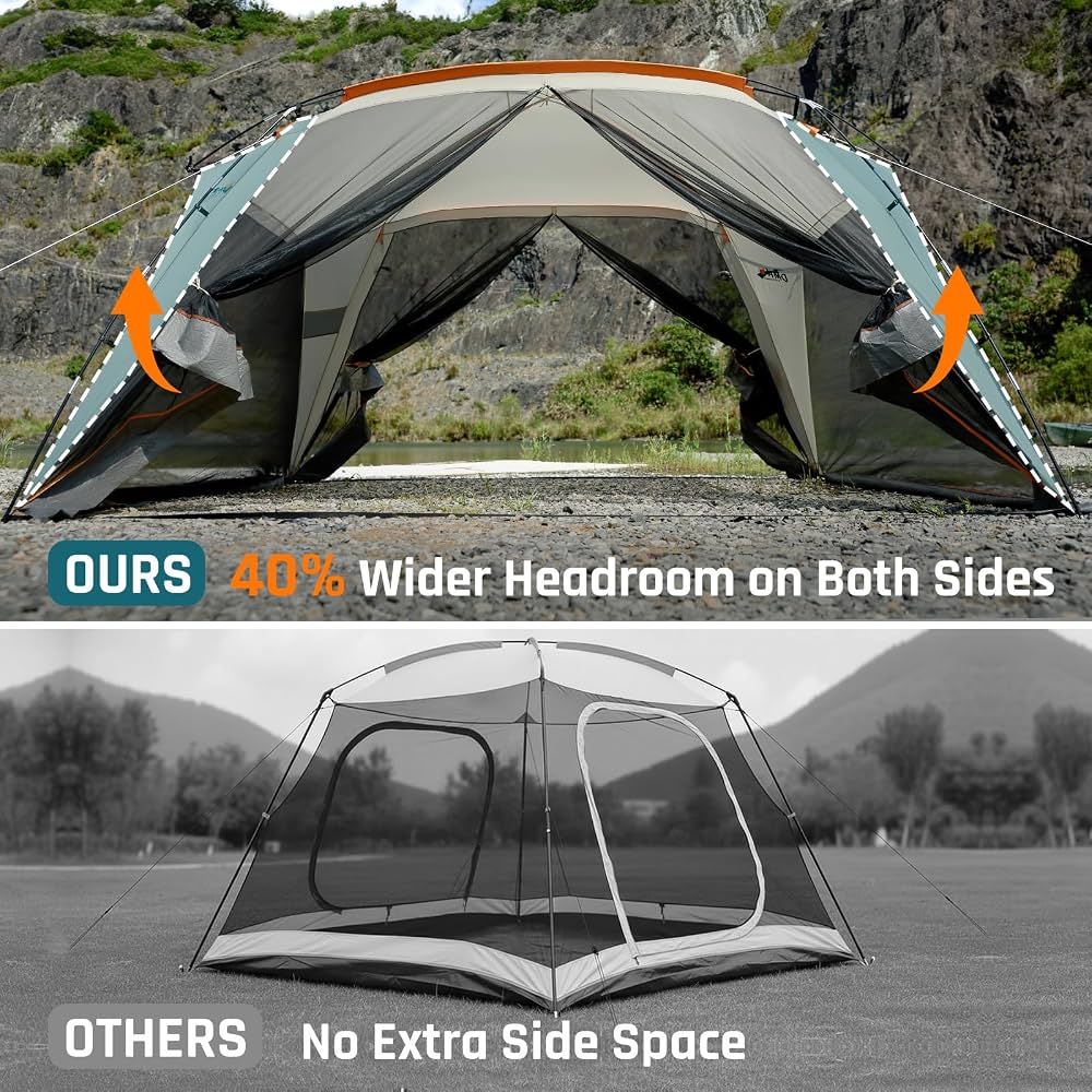 Like New DMH Outdoors 12’x12’ Screen House Tent With Mesh Walls & 2 Zipper Doors