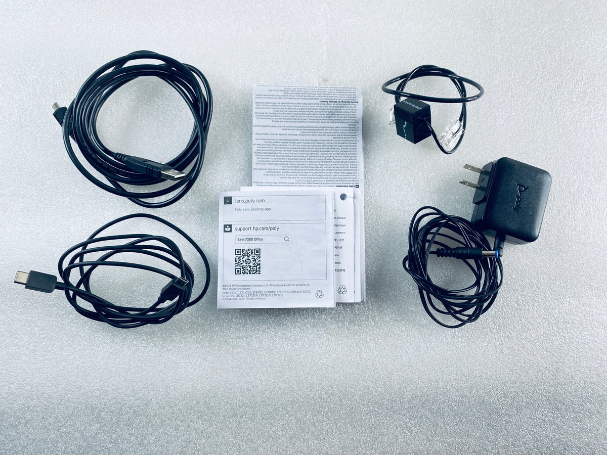 HP Poly Savi 7300 Office  Series Wireless Dect Headset, Black