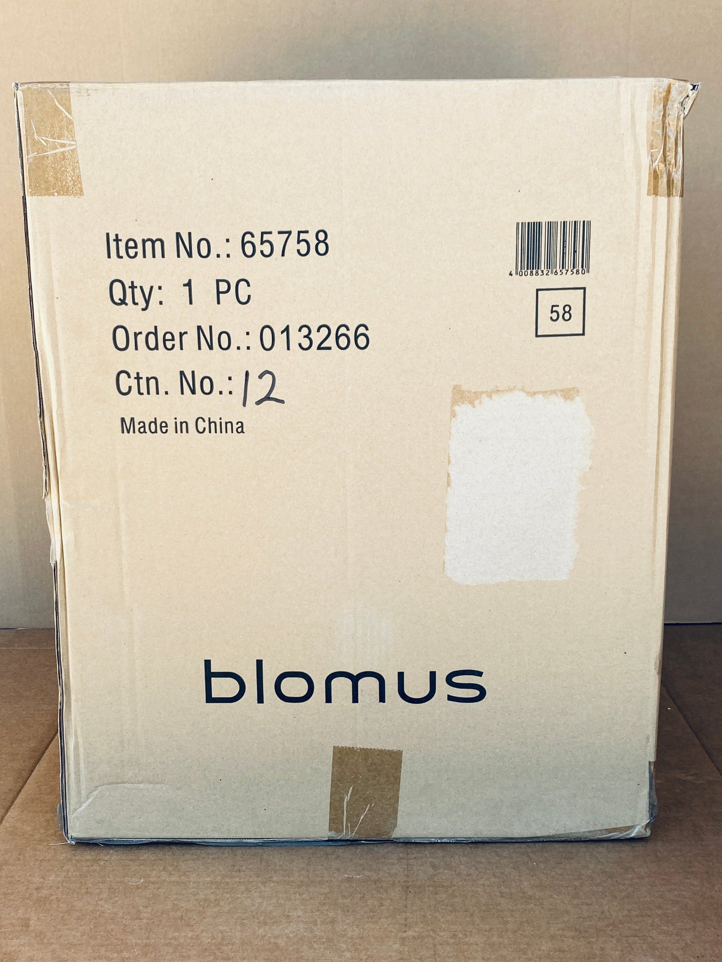 New - Blomus 20” W x 24” H 65758 Nidea Iron Lantern, Matte Black Textured
