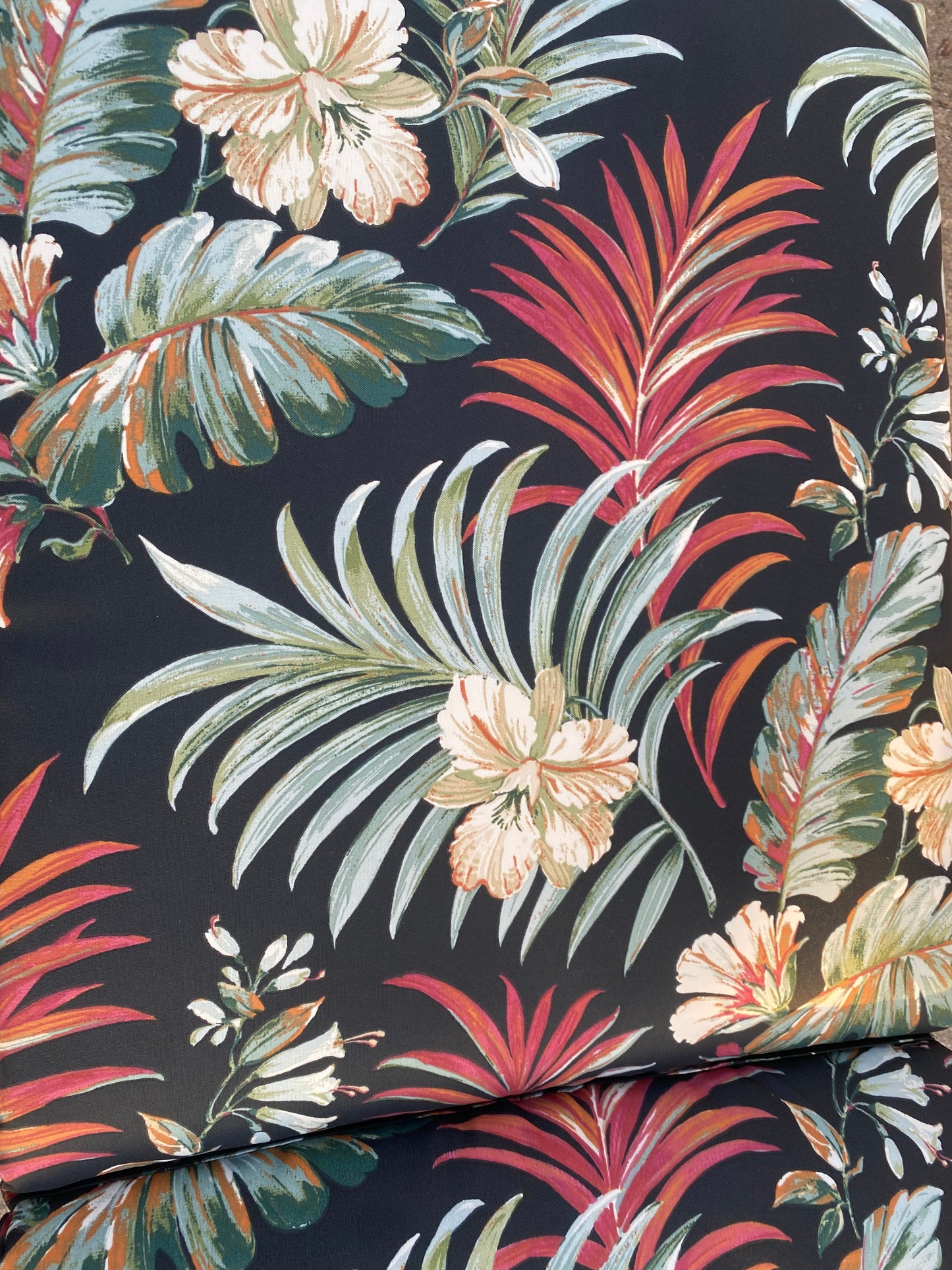 Set Of 4-New Arden 20”x44” Outdoor Patio Dining Chair Cushions, Simone Tropical