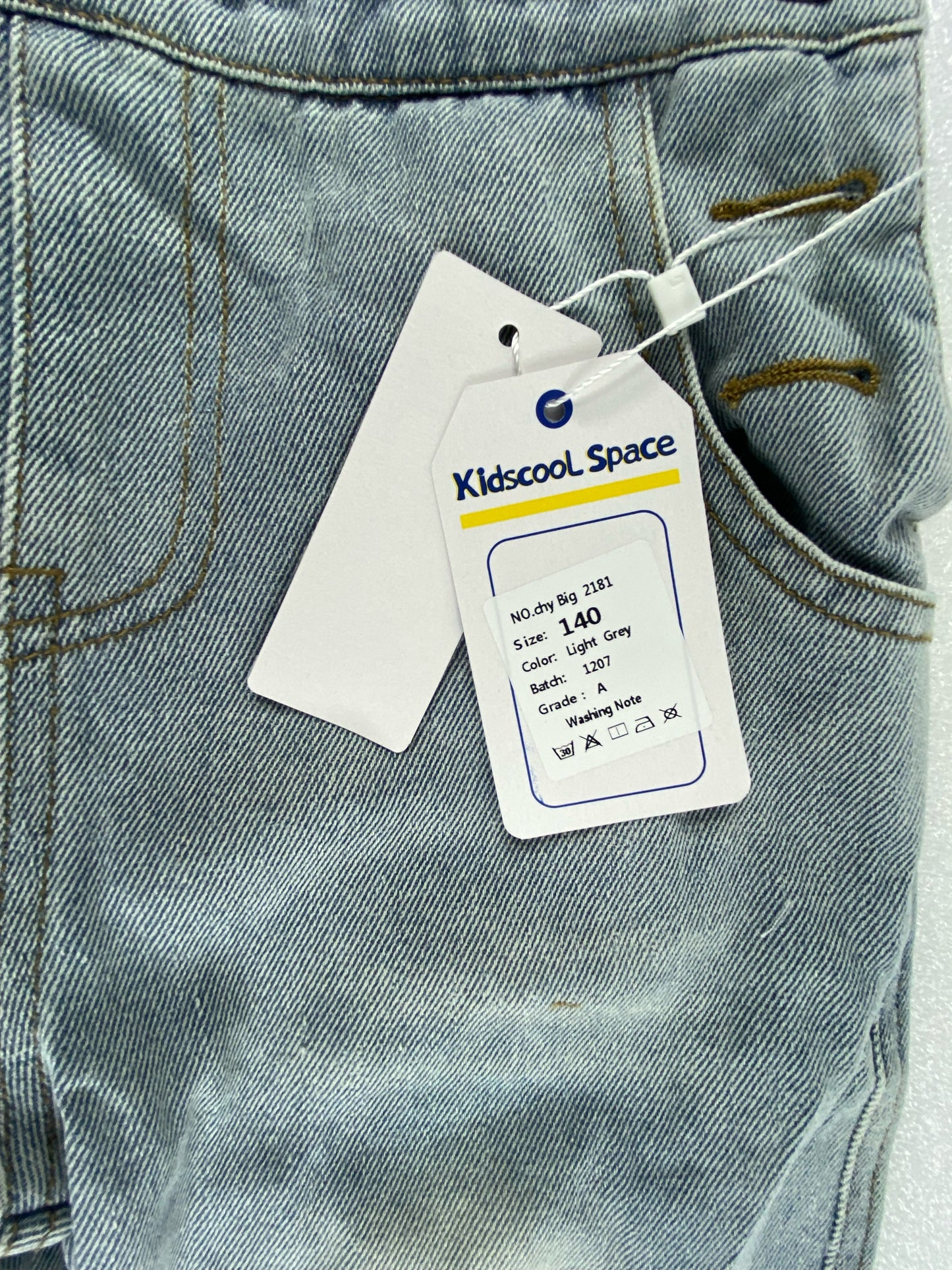 New Kidscool Space Size 10 Overall Denim, Light Grey