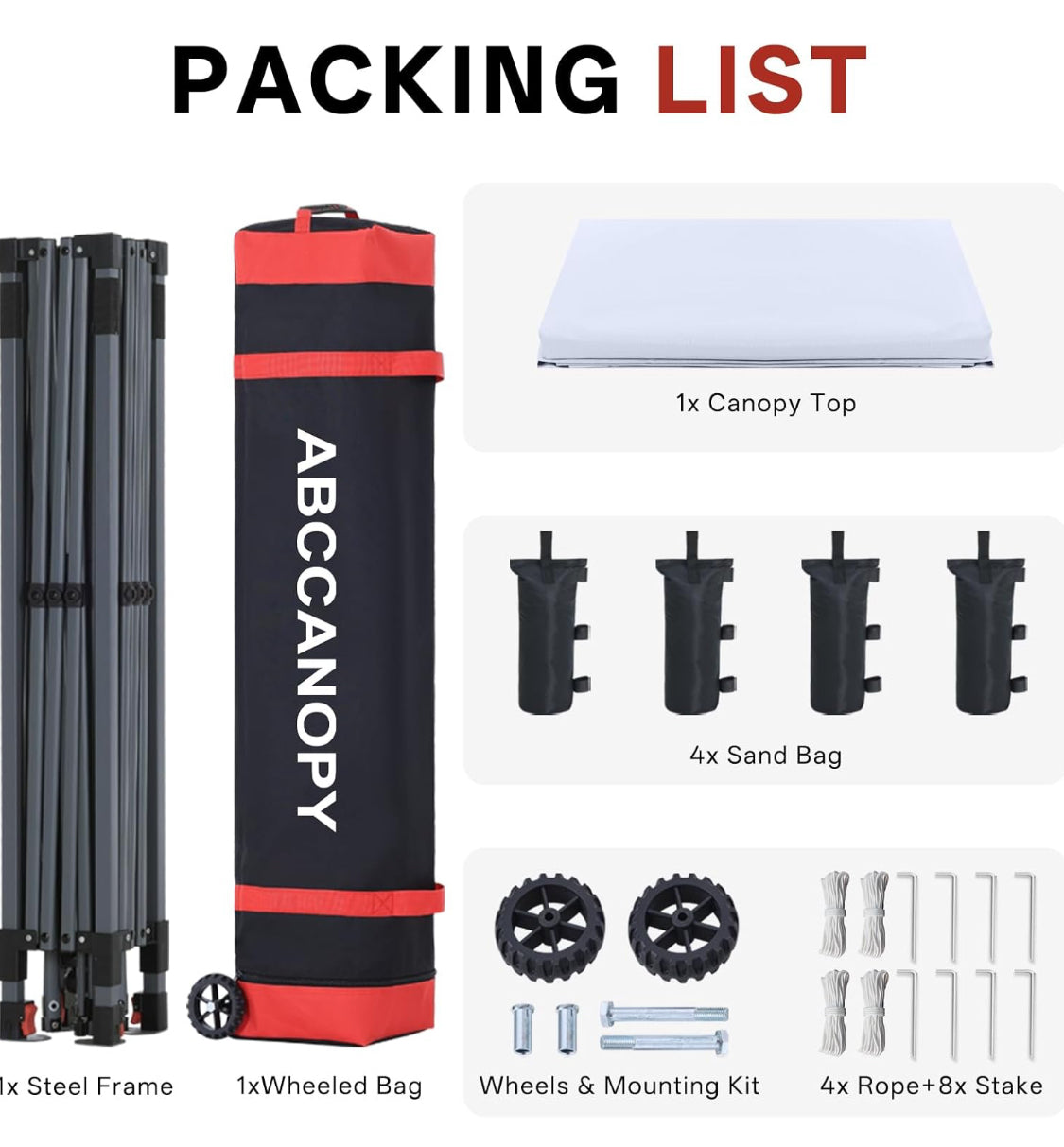 New Other ABCCANOPY10’ x 10’ Pop Up Canopy Tent With Portable Wheeled Carry Bag