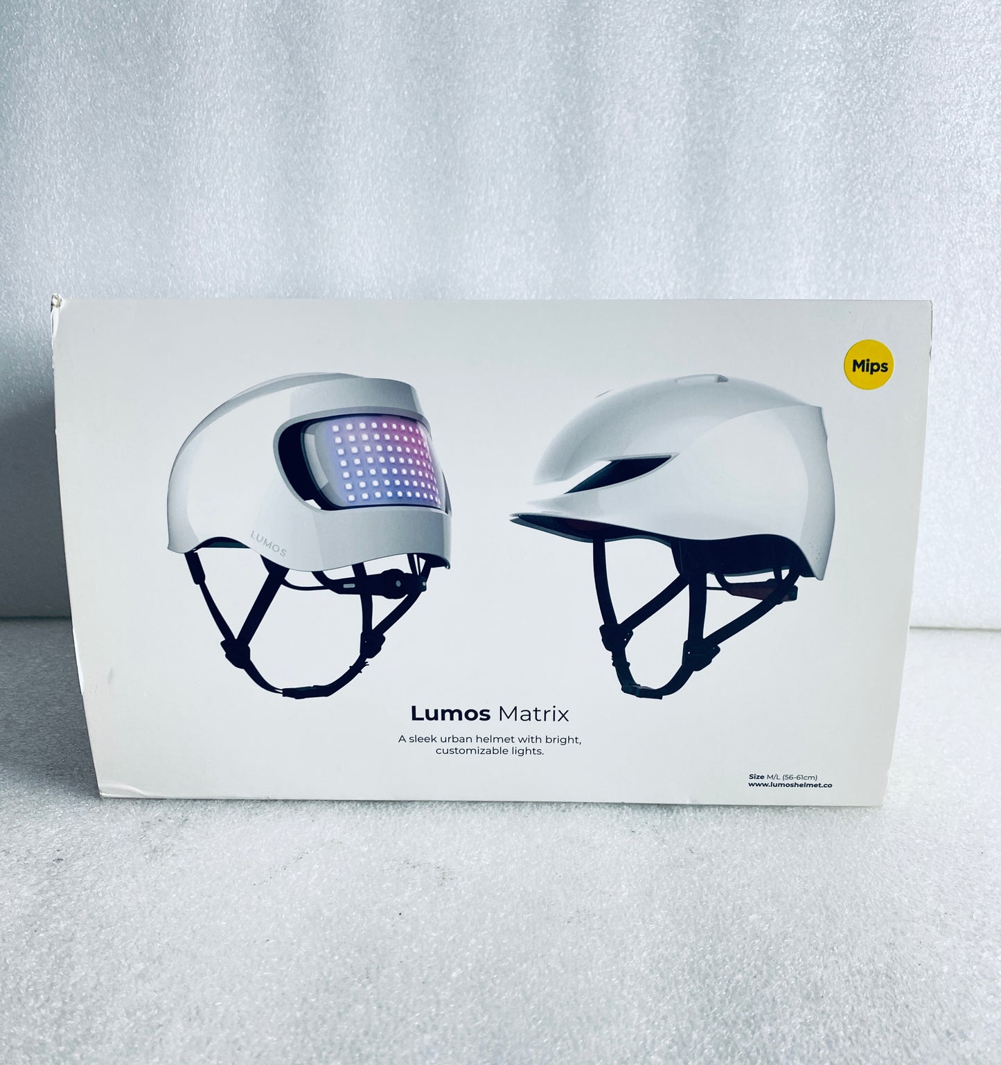 New Other Lumos Matrix Size M/L Bluetooth Jet White Smart Helmet With Remote