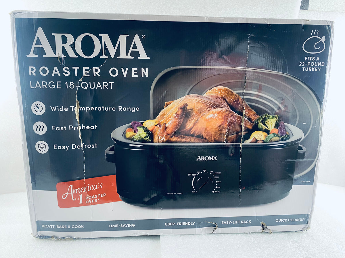New Other Aroma Large 18-Quart Roaster Oven, Black