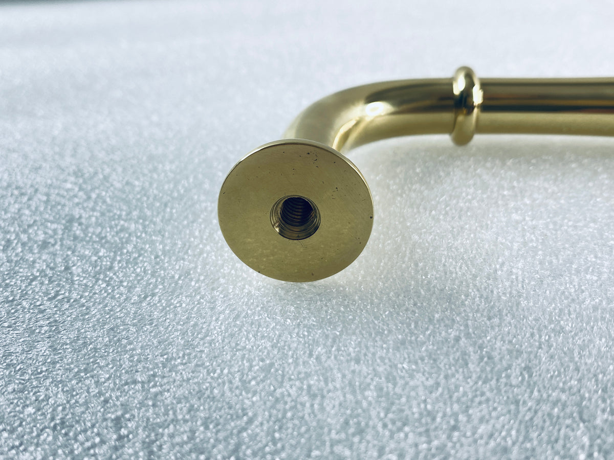 New Open Box Alno Charlie’s Collection 12" Contemporary Pull, Polished Brass
