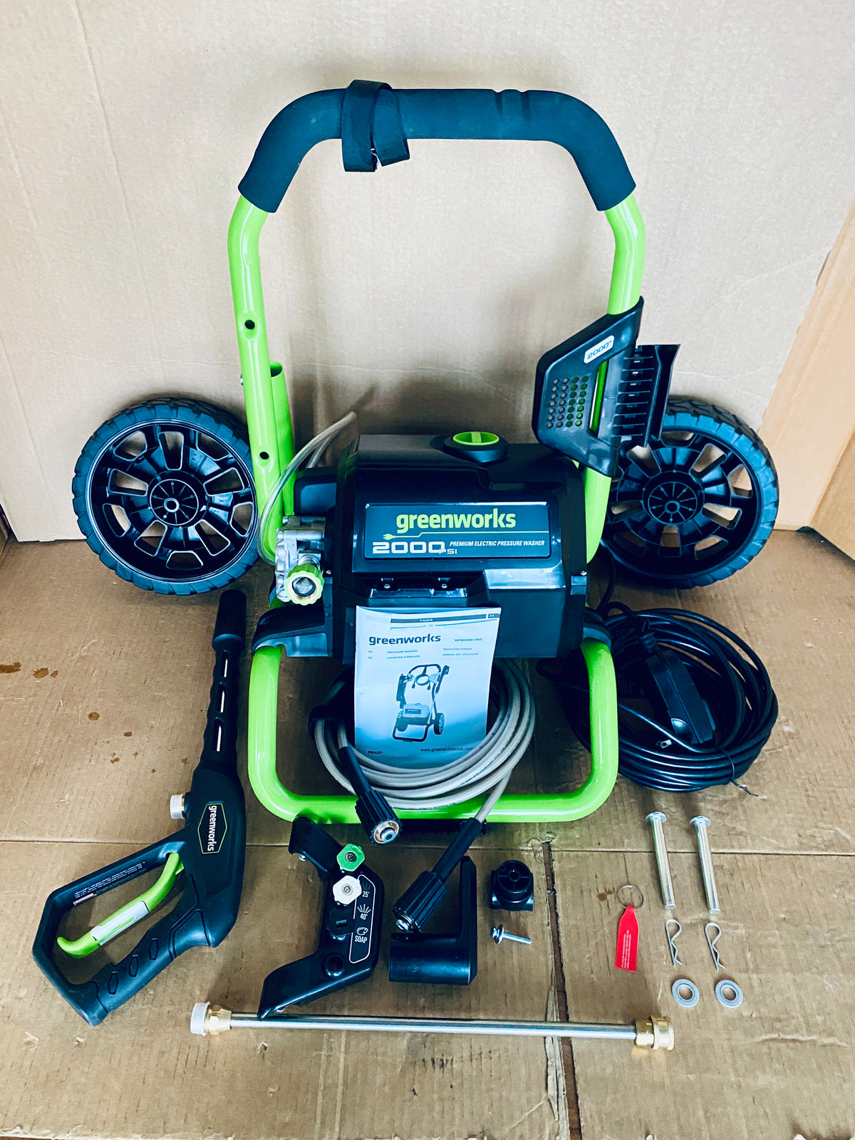 New Other Greenworks 2000 PSI (1.2 GPM Max) Rollable Electric Power Washer