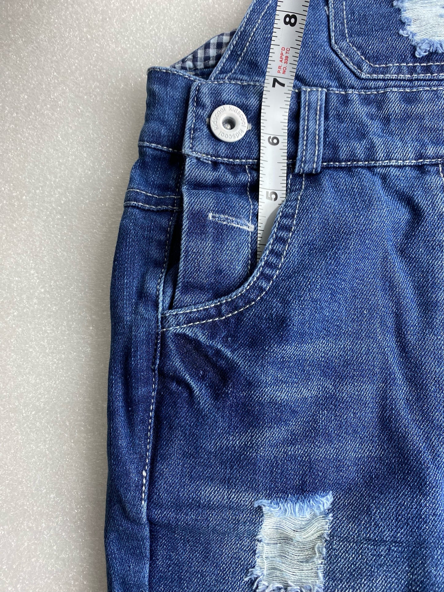 New Kidscool Space Size 12-18 M Baby Overall Small Bib Pocket Denim Workwear