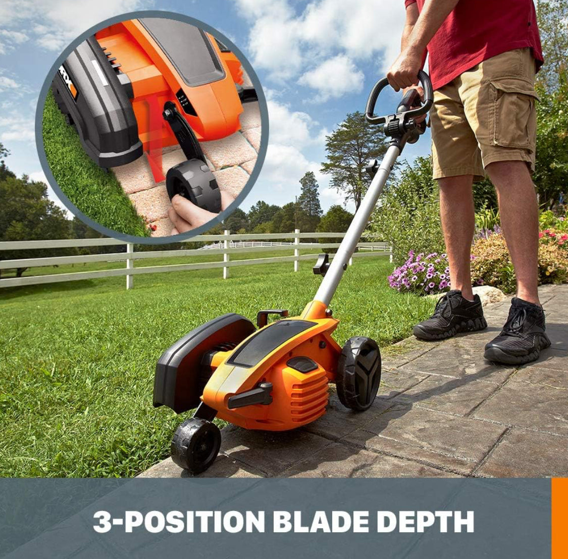 WORX Electric 12 Amp 7.5" Lawn Edger/Trencher For Lawn Landscaping