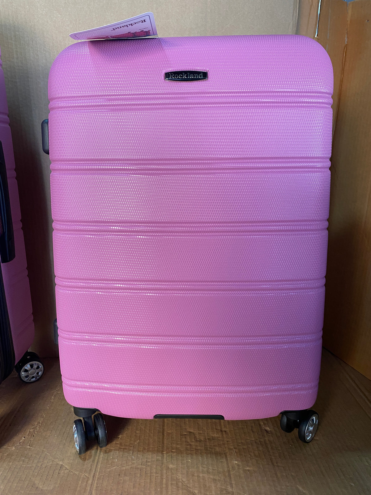 Set Of 3 - New Open Box Rockland Melbourne Expandable Spinner Wheel Luggage Set