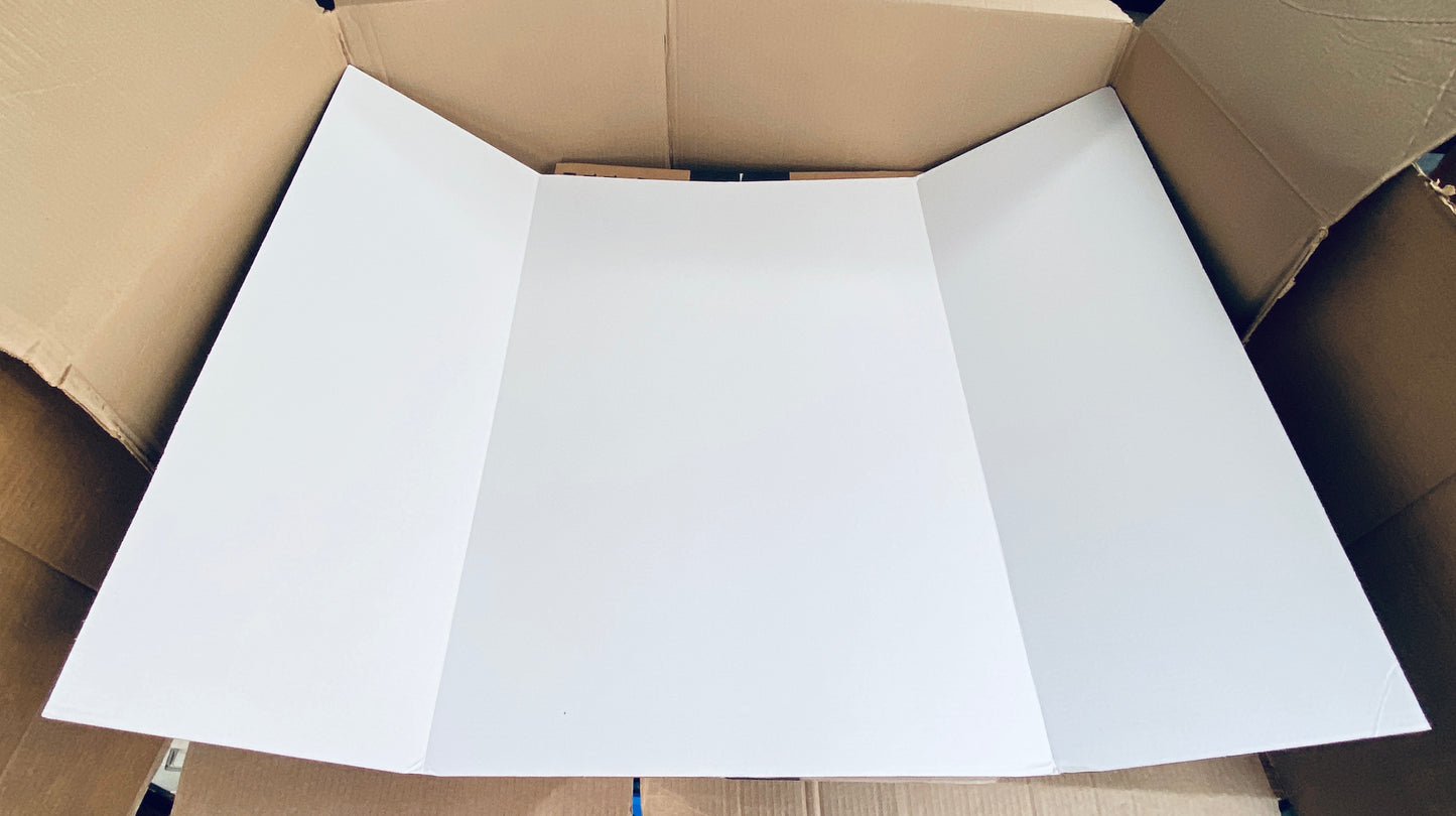 Set Of 24 - New Other Pacon Spotlight White Headers Corrugated Presentation Boards