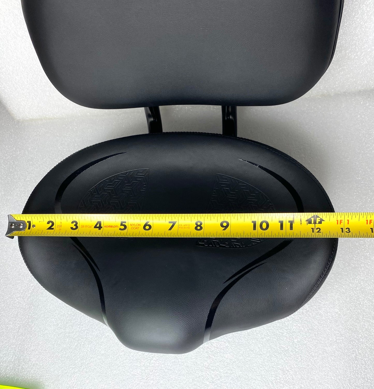 noseless Oversized Universal Bike Saddle Seat With Backrest, Black