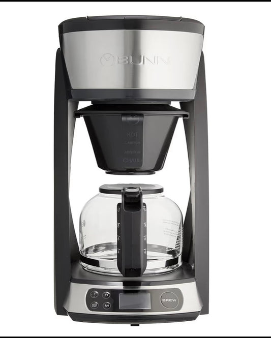 BUNN Heat & Brew Programmable Coffee Maker 10 Cup, Stainless Steel