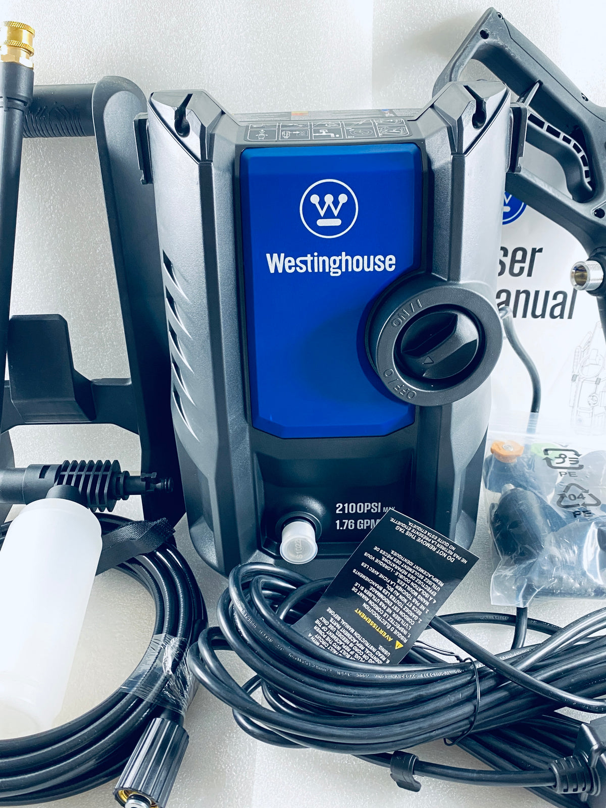 New Other Westinghouse Electric 2100 PSI & 1.76 GPM Pressure Washer, Black/Blue