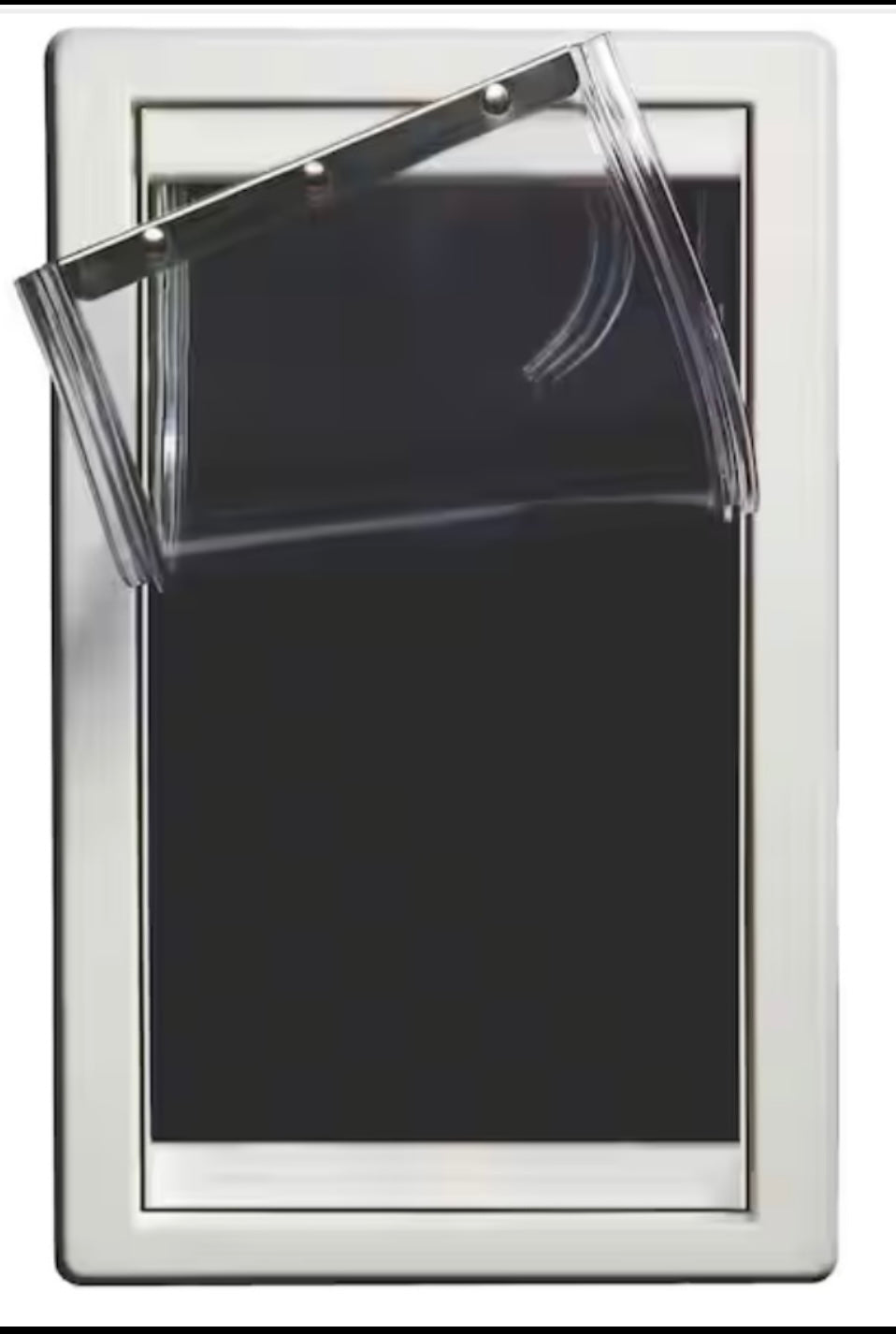 ideal Pet Products Screen-Guard Pet Door Large Flap Size 10 1/2” x 15”, White