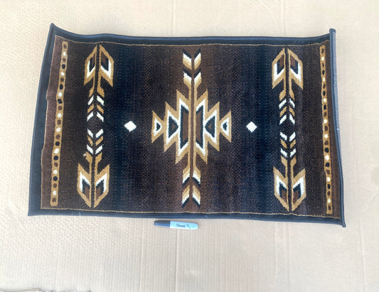 #154 - Masada Rugs Brown Southwest Area Rug, Approx. 39 3/4” x 23 1/2” - (IN CONDITION AS SHOWN)