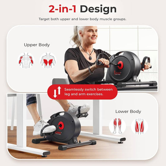 New Other Sunny Health & Fitness Under Desk Smart Pedal Cycle Exercise Bike