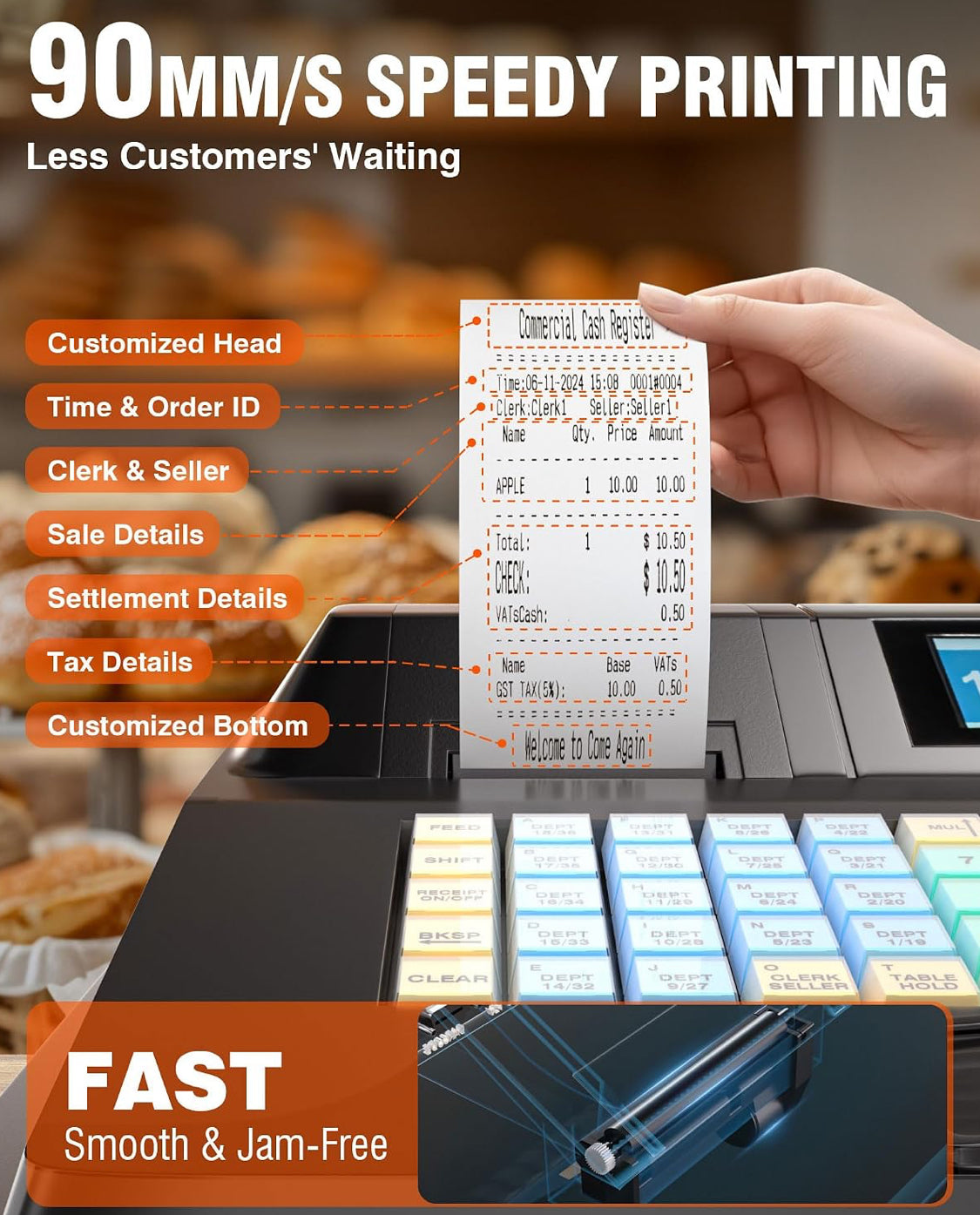 New Other PYY Electronic Commercial Keyed Cash Register For Small Businesses