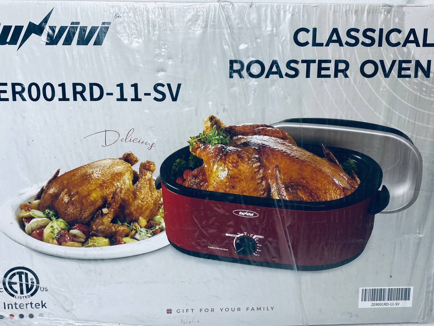 New Sunvivi Classical 20 Quart Roaster Oven ZER001RD-11-SV, Red