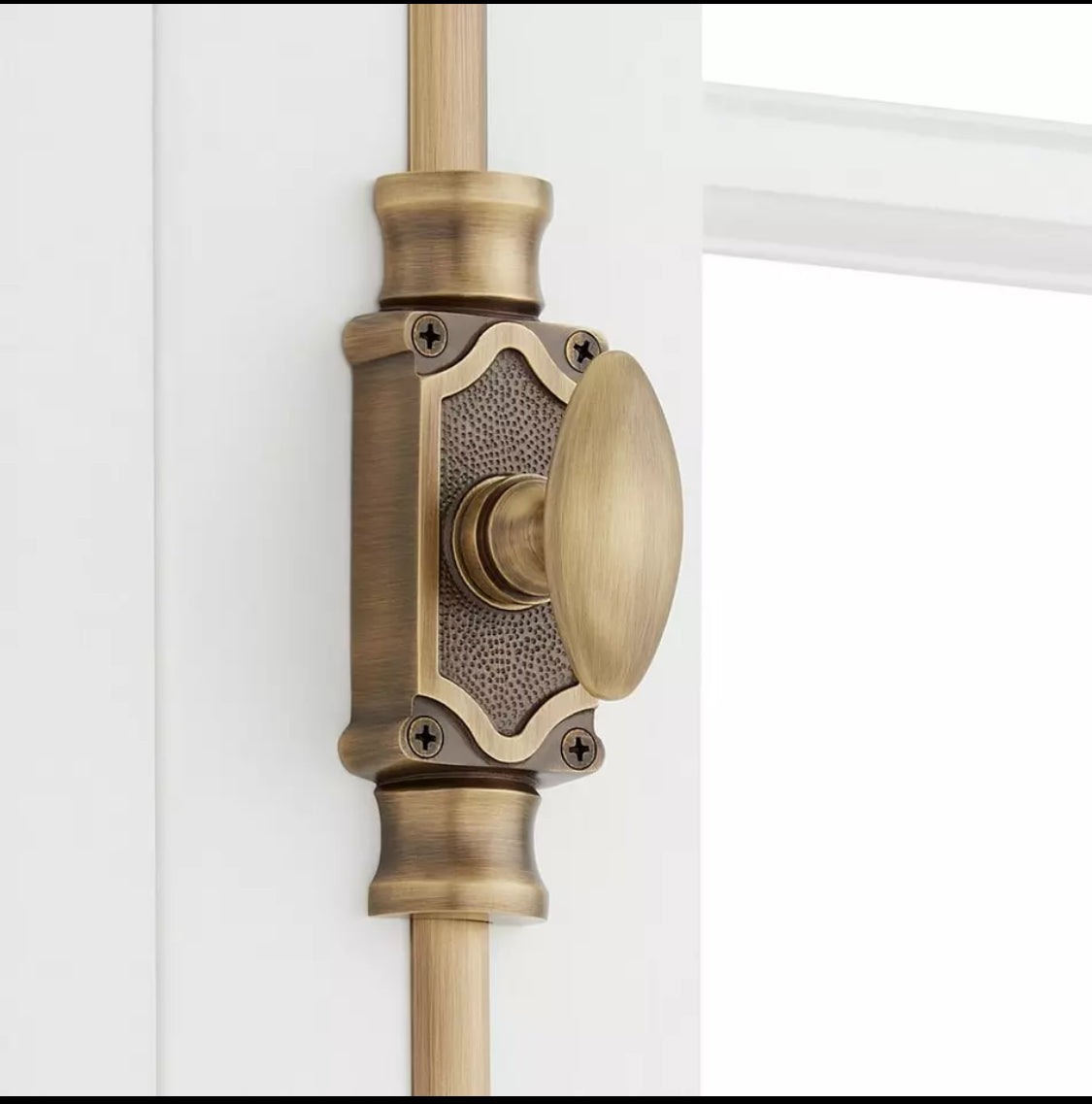 New Other Signature Hardware Corabel Brass Window Cremone Bolt, Antique Brass