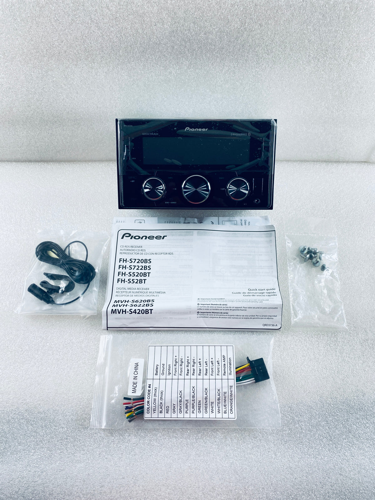 New Other Pioneer Double Din Color Changing Car Stereo With Bluetooth & USB Port