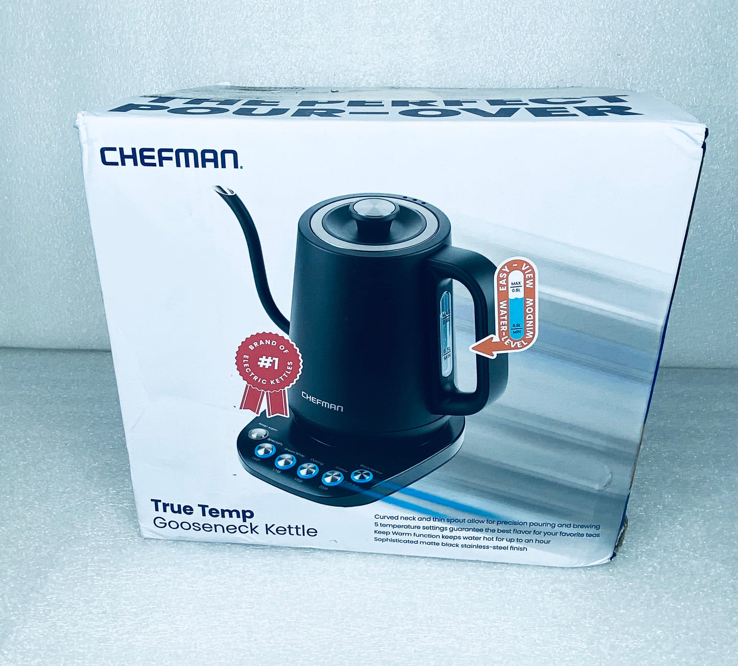 new Other - Chefman True Temp Gooseneck 1500W Kettle Electric, RJ11-GN - (READ)
