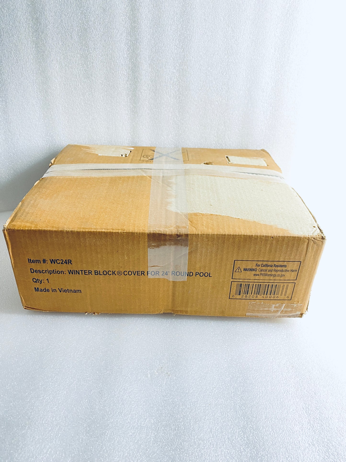 new open box - winter block 24 ft. round blue above-ground winter pool cover