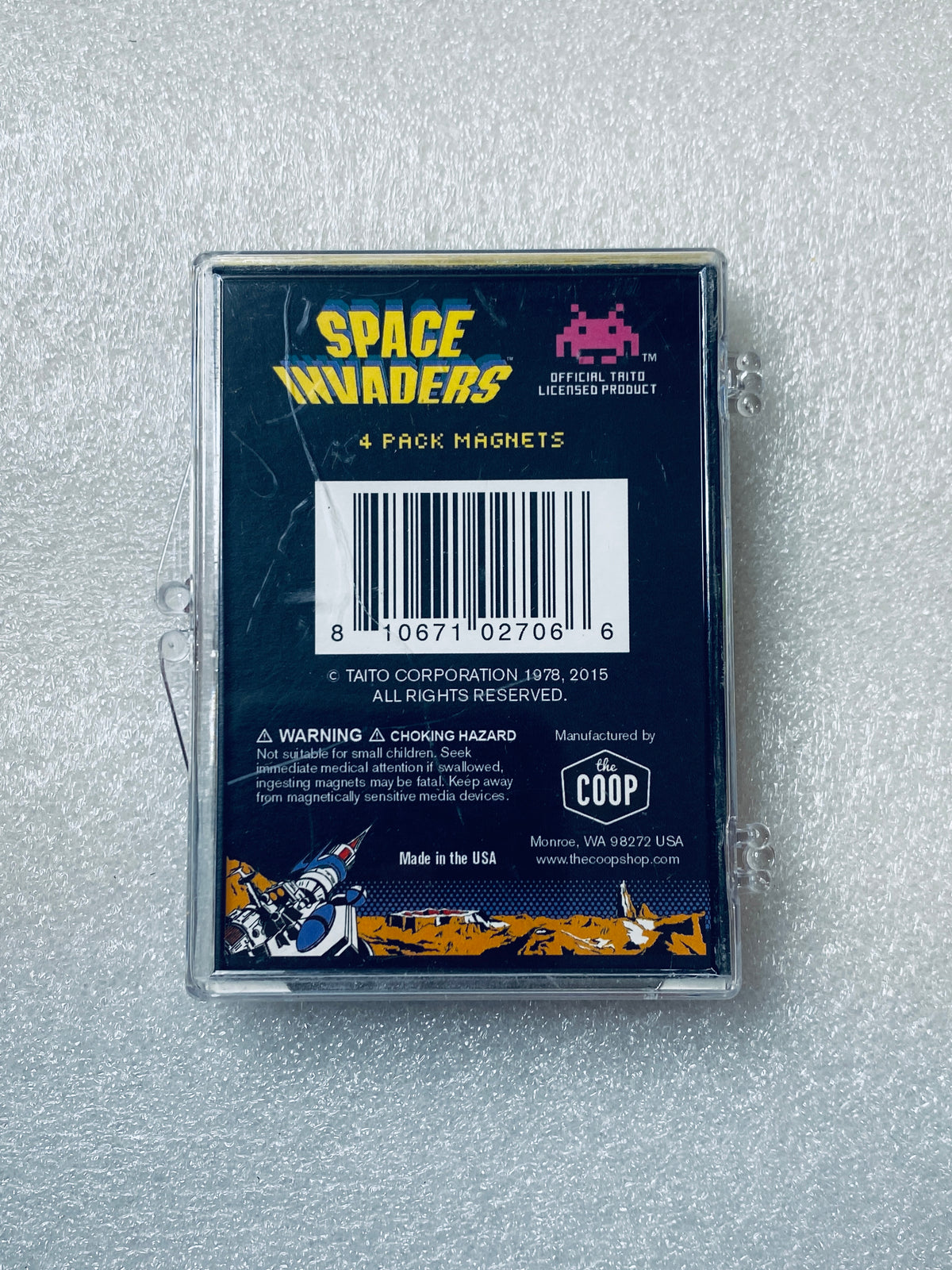 Lot Of 2 - New Other The Coop Space Invaders 1.5" Magnets, (8 Magnets Total)