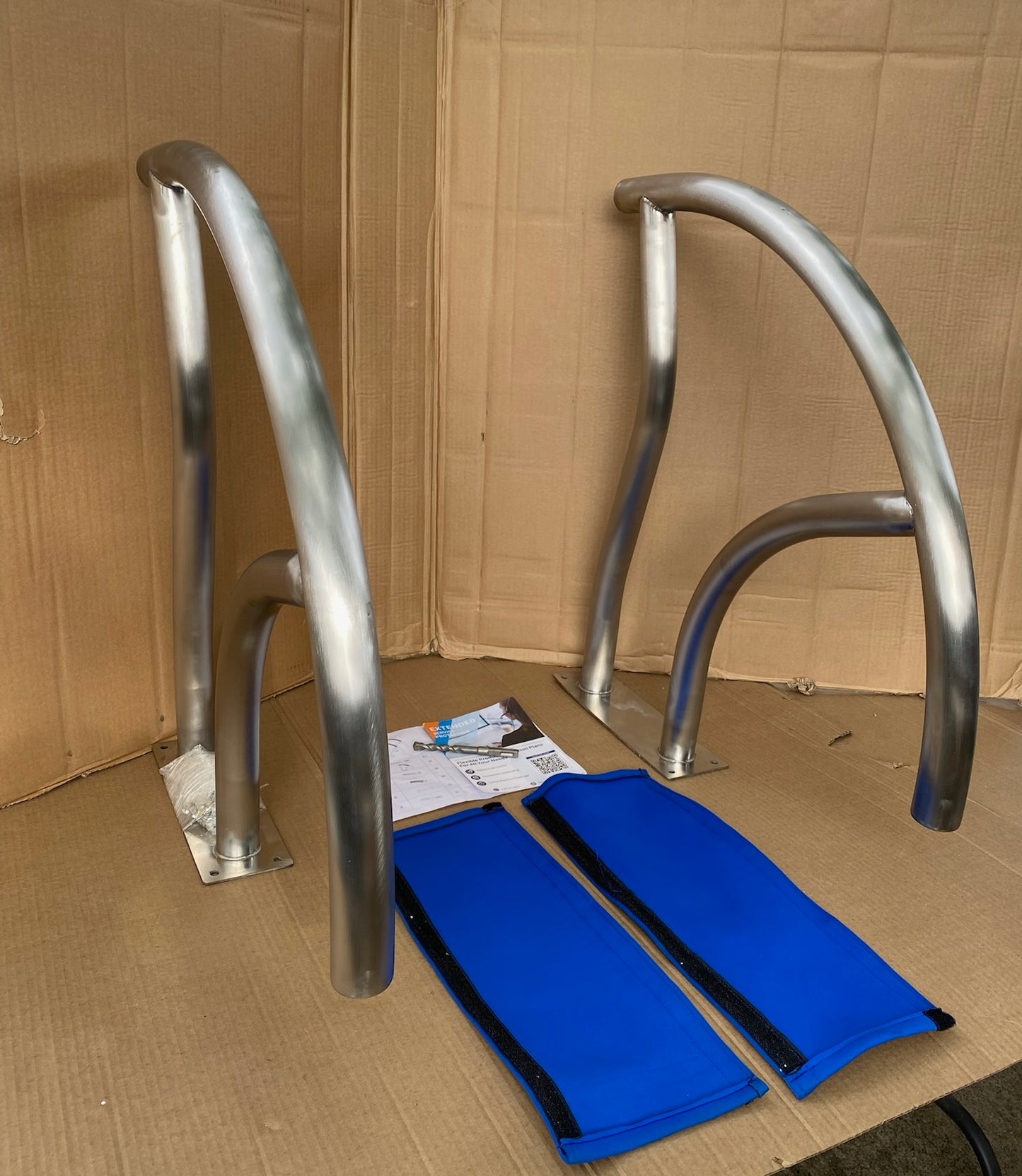 Set Of 2 New Other VEVOR Stainless Steel 30” x 30” Pool Handrails W/ Base Plate