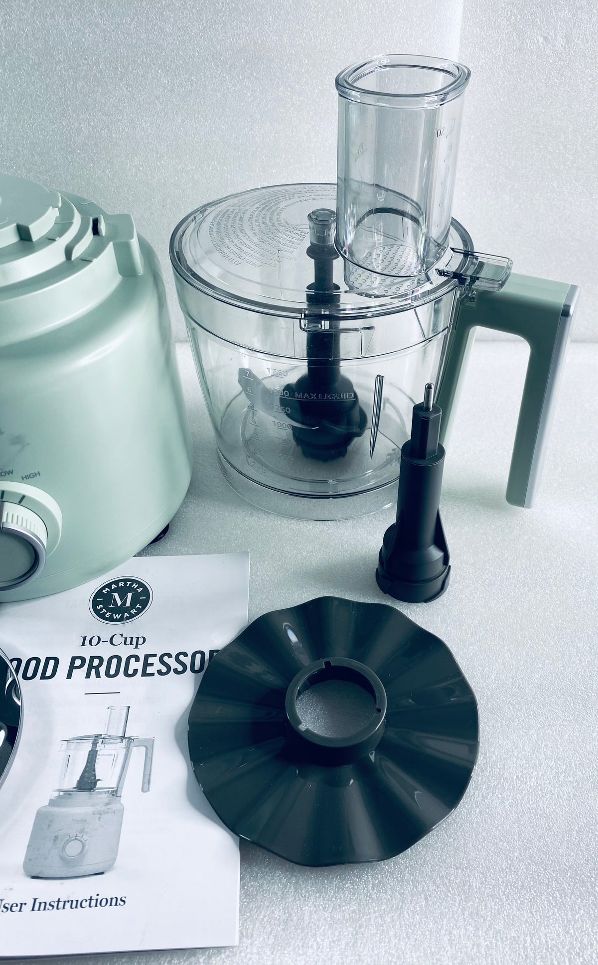 New Other Martha Stewart 10-Cup Food Processor, Honeydew Green