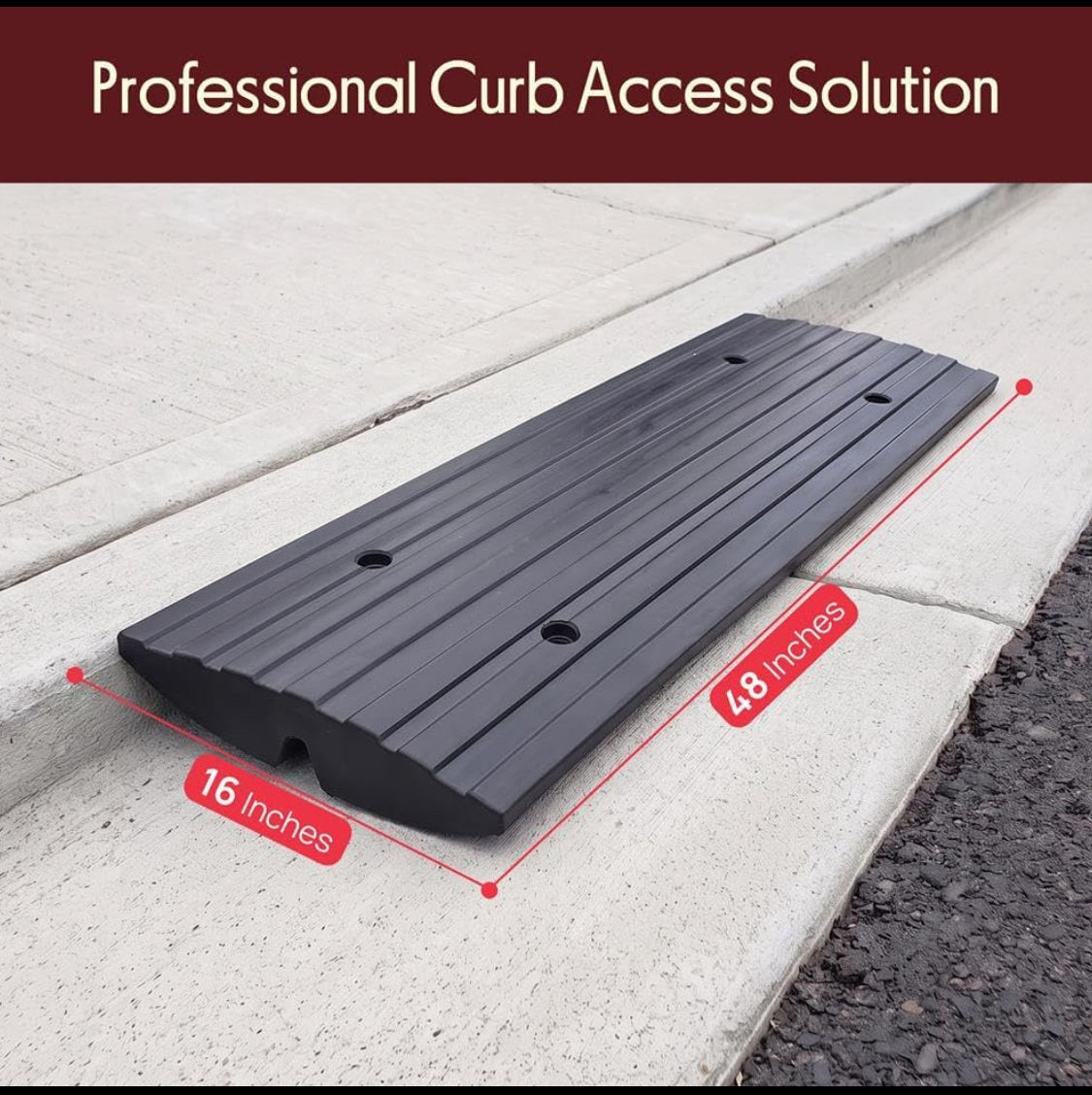 New Other PYLE 4ft. 1000lb. Car/Truck Vehicle Curb Ramp Bridge, Black