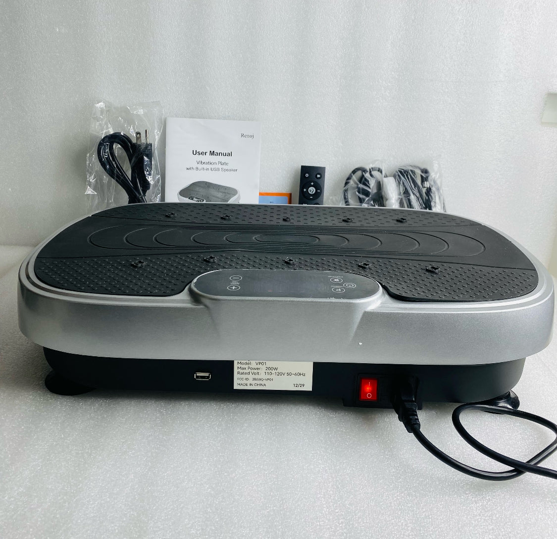 New Other Renoj Whole Body Vibration Platform W/ Bluetooth Speaker & LED Display