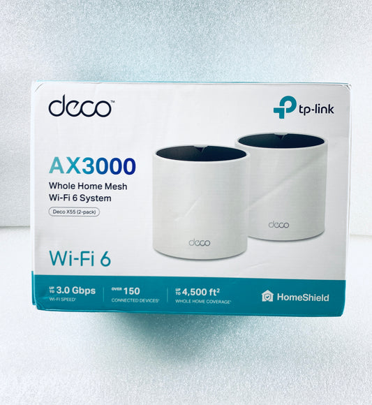 Set Of 2 - New Other TP-Link Deco X55 AX3000 WiFi 6 Mesh System, Deco X55