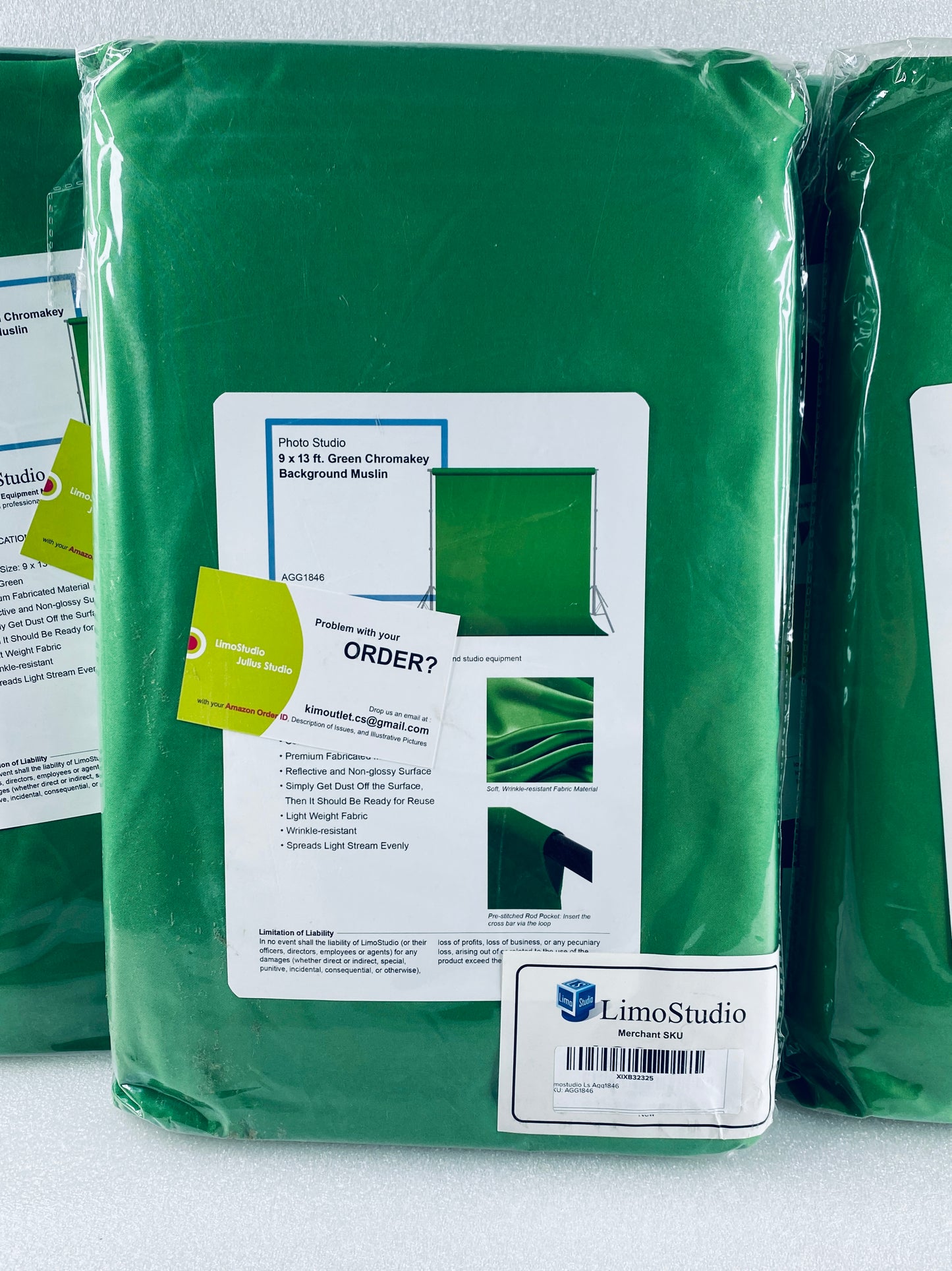 Lot Of 5 – New LimoStudio Photo Studio 9’ x 13’ Green Chromakey Background