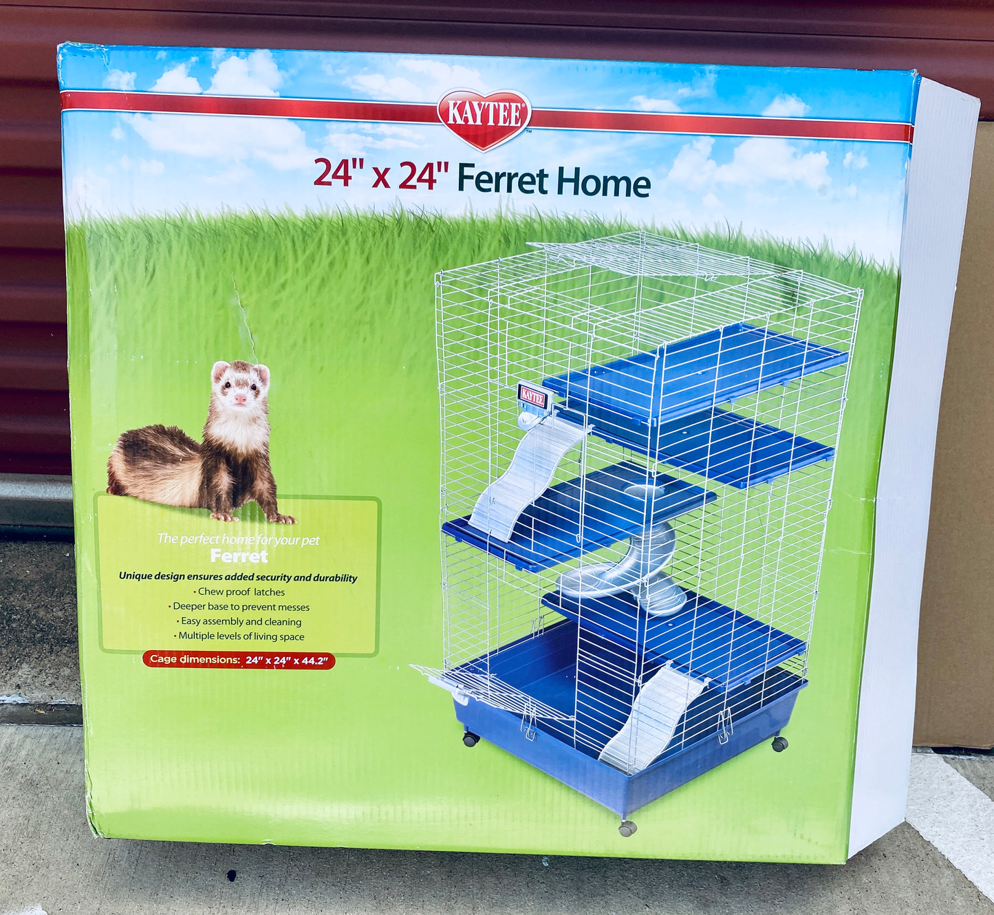 New Kaytee My First Home Multi-Level Habitat W/ Casters For Pet Ferrets