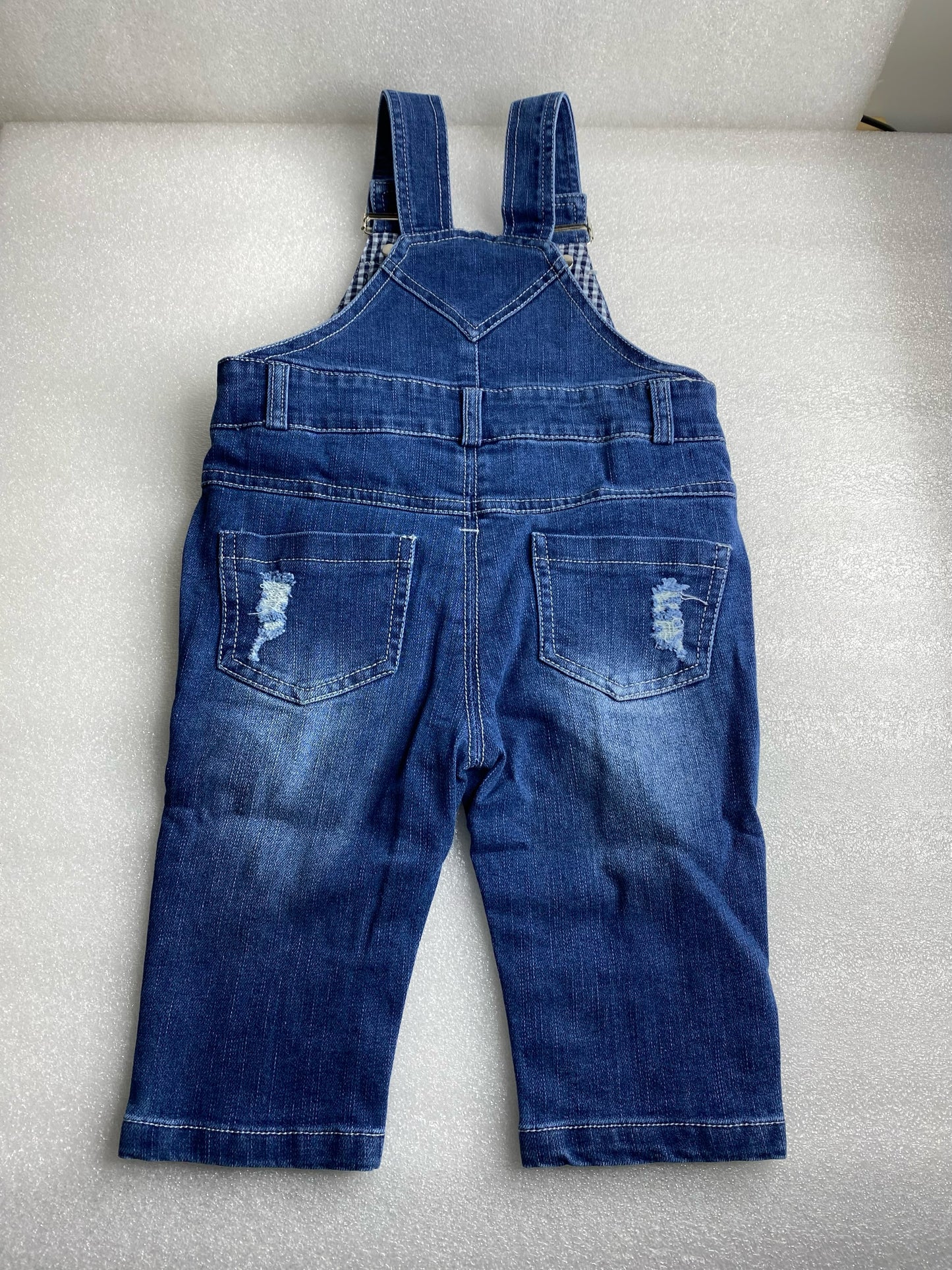 New Kidscool Space Size 12-18 M Baby Overall Small Bib Pocket Denim Workwear