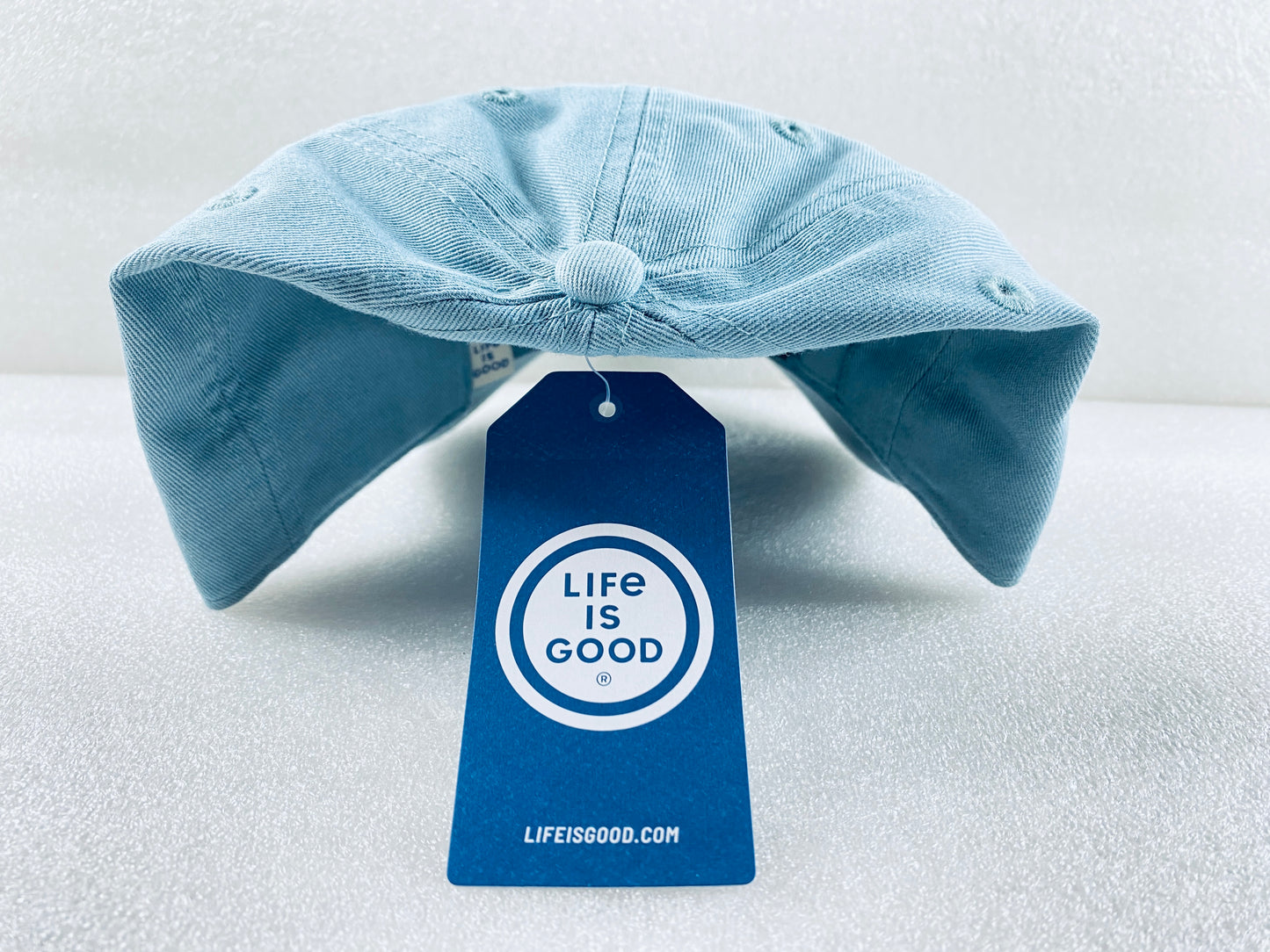 New Life Is Good Adult Unisex Vintage Smokey Blue Oval Chill Cap, Size OS
