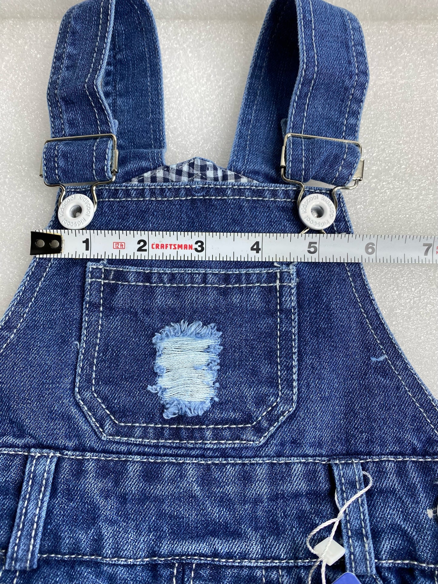 New Kidscool Space Size 12-18 M Baby Overall Small Bib Pocket Denim Workwear