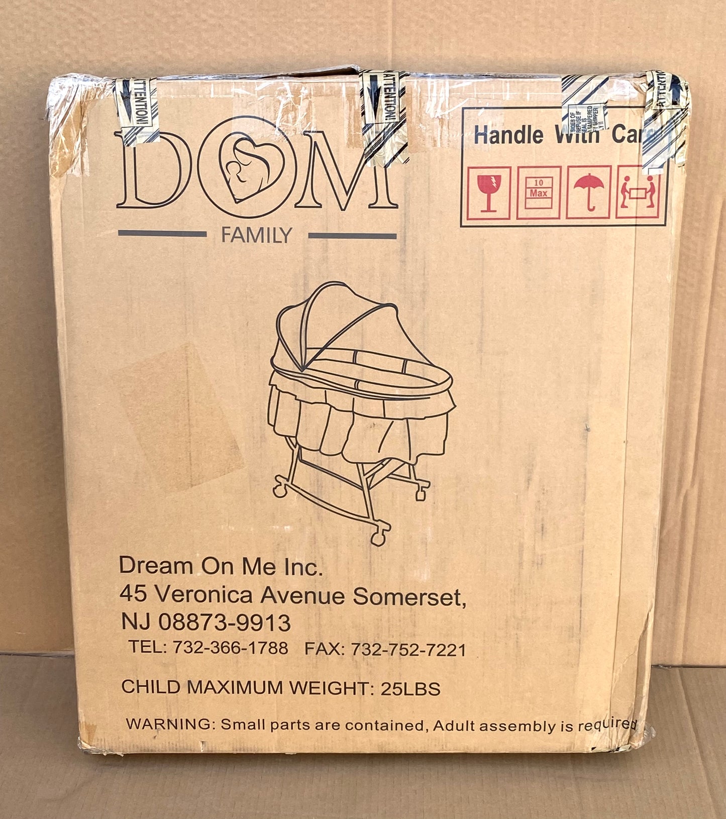 new Other - Dream Of Me Portable 2-In-1 Lacy Bassinet, Light Gray