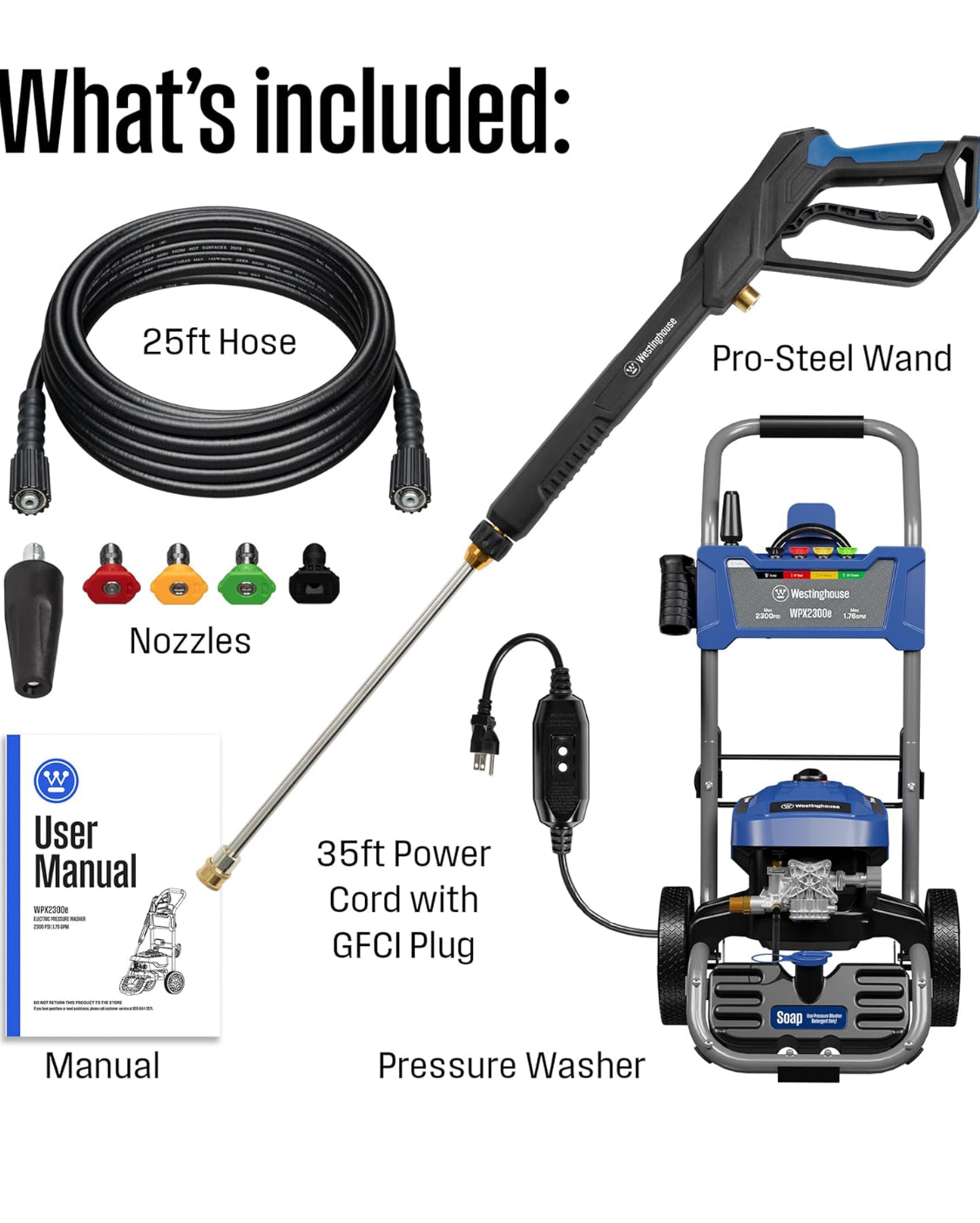New Other Westinghouse 2300 Max PSI & 1.76 Max GPM Electric Pressure Washer