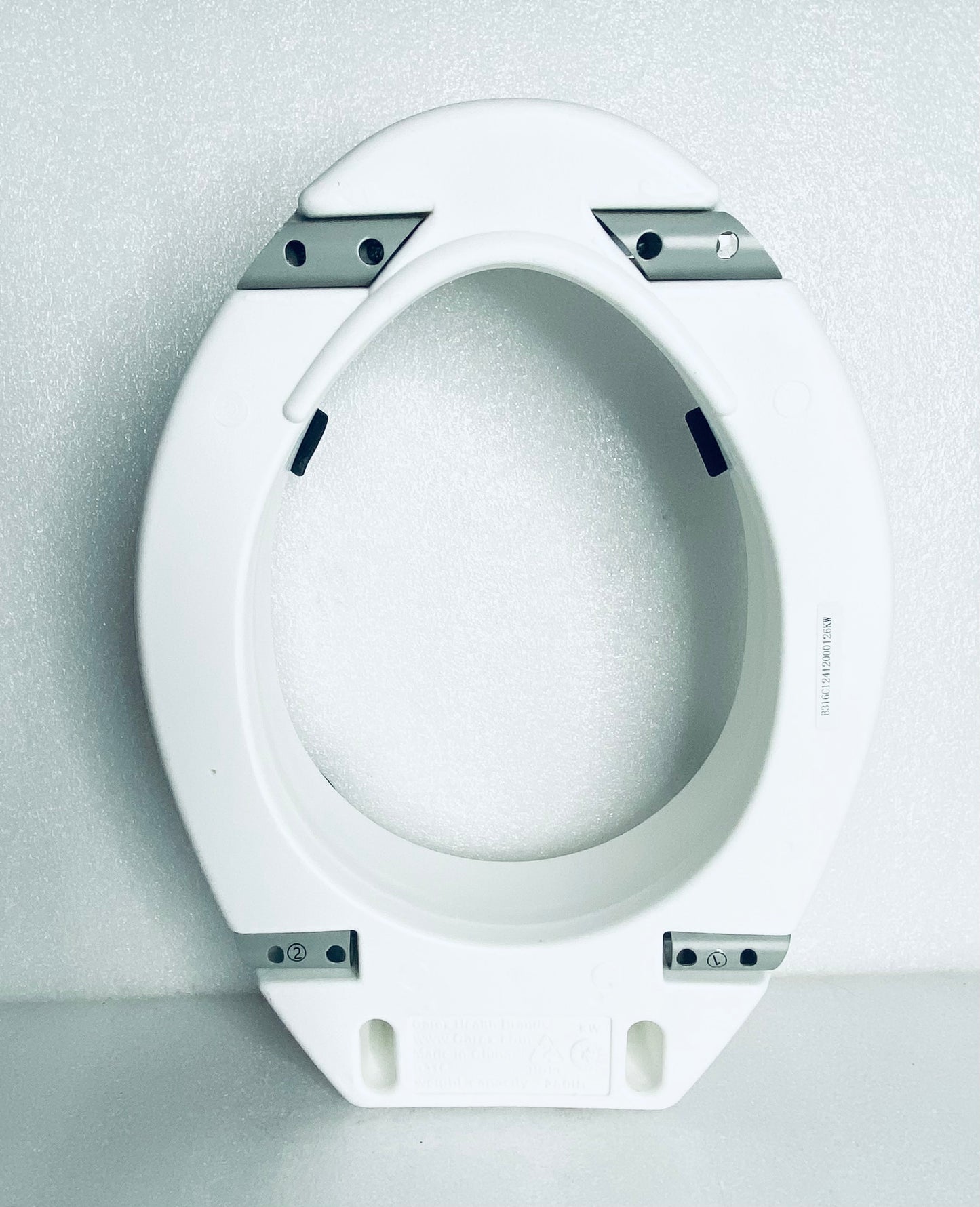 New Open Box - Compass Elongated 3.5" High Raised Toilet Seat With Arms