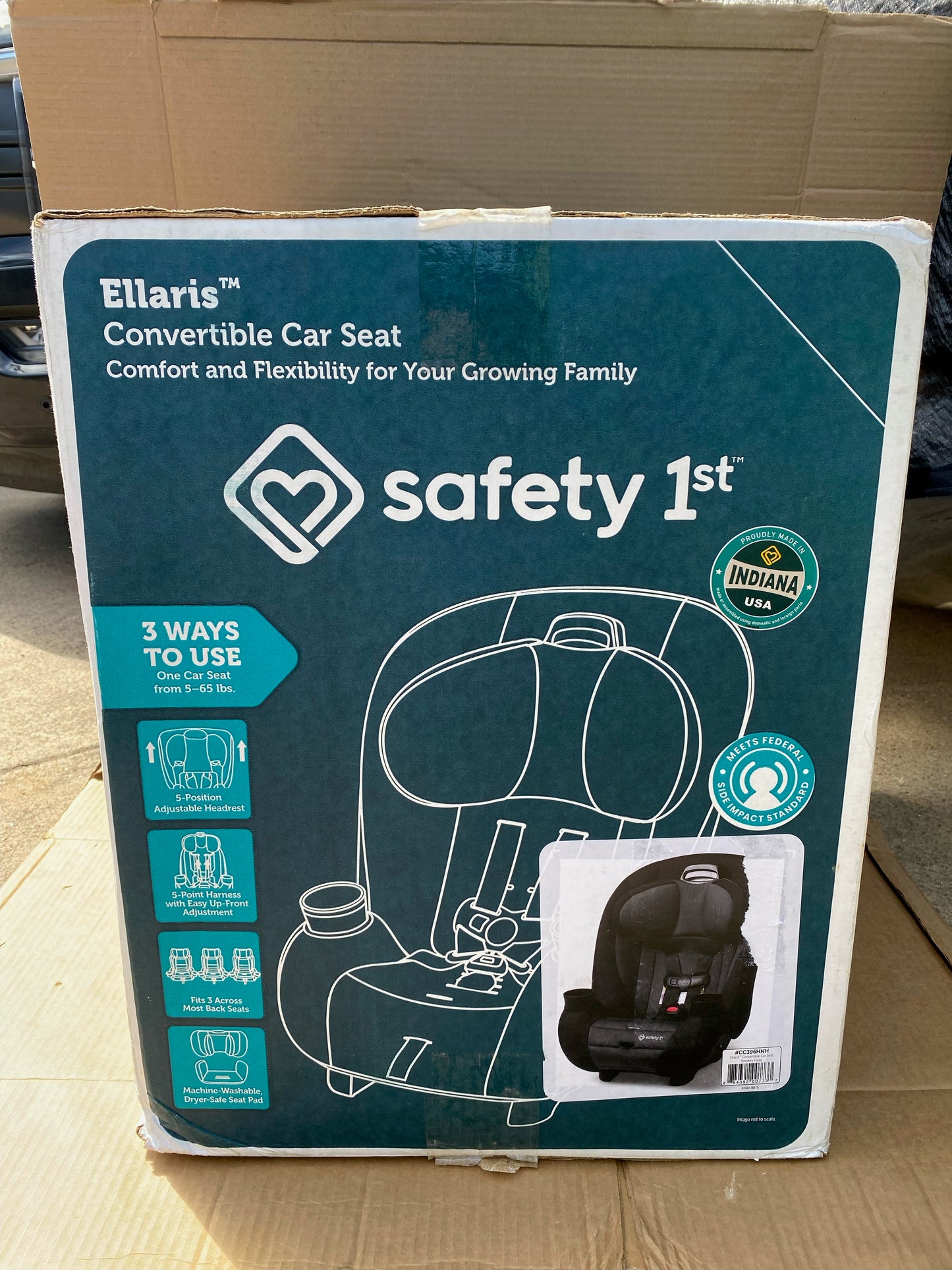 Like New Safety 1st Ellaris 3-in-1 Convertible Rear & Forward-Facing Car Seat