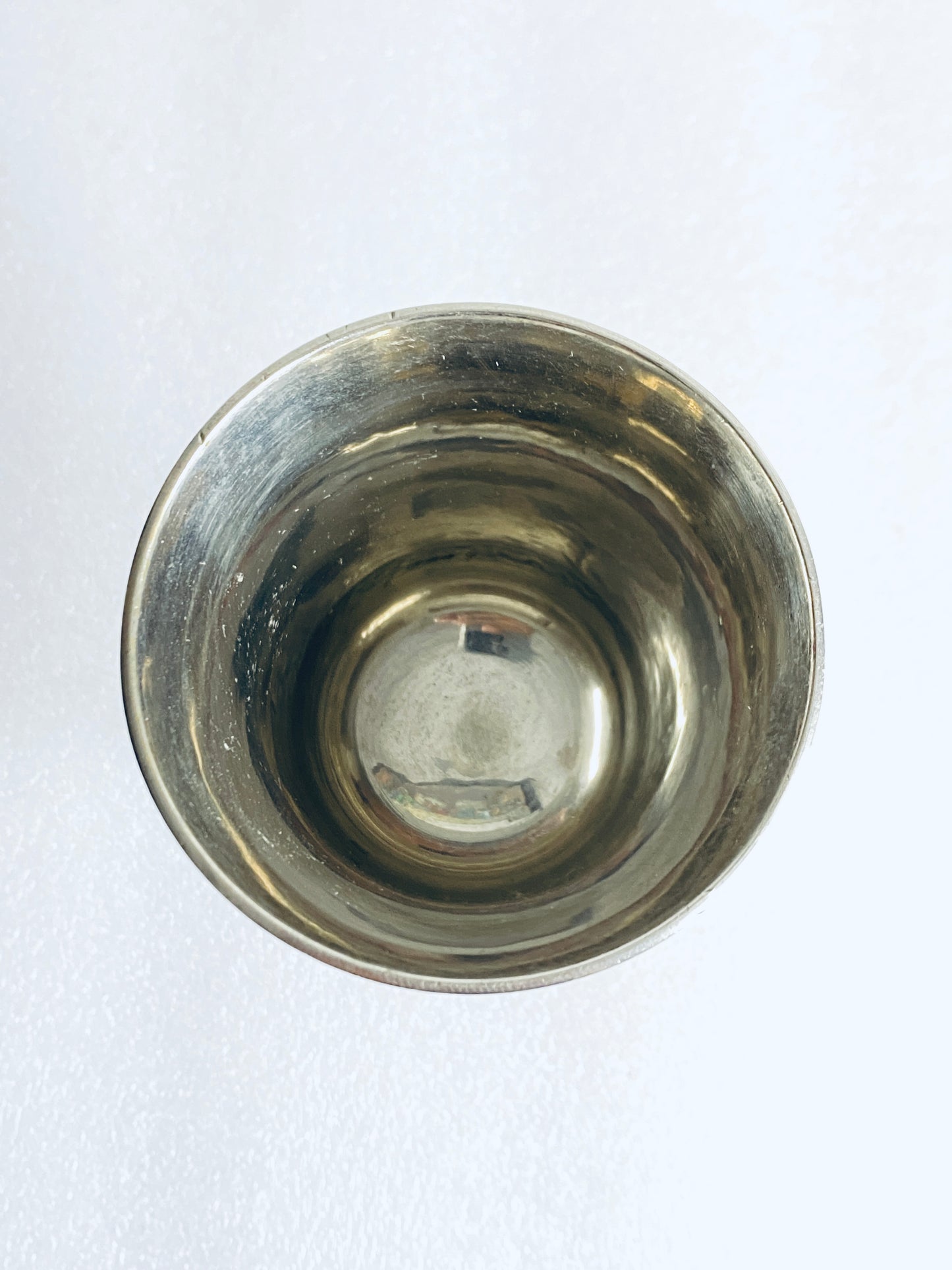 Lot Of 3 Vintage World Gift Z.Y. India Chalice Goblet Etched Brass Silver Plated