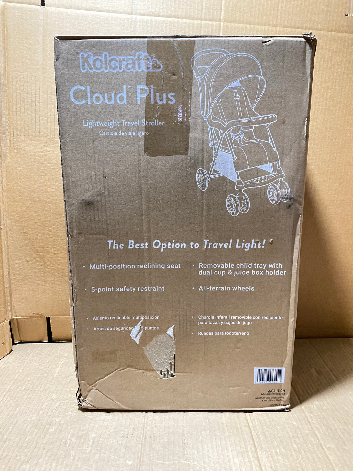New Open Box Kolcraft Cloud Plus Lightweight Umbrella Stroller W/ Reclining Seat