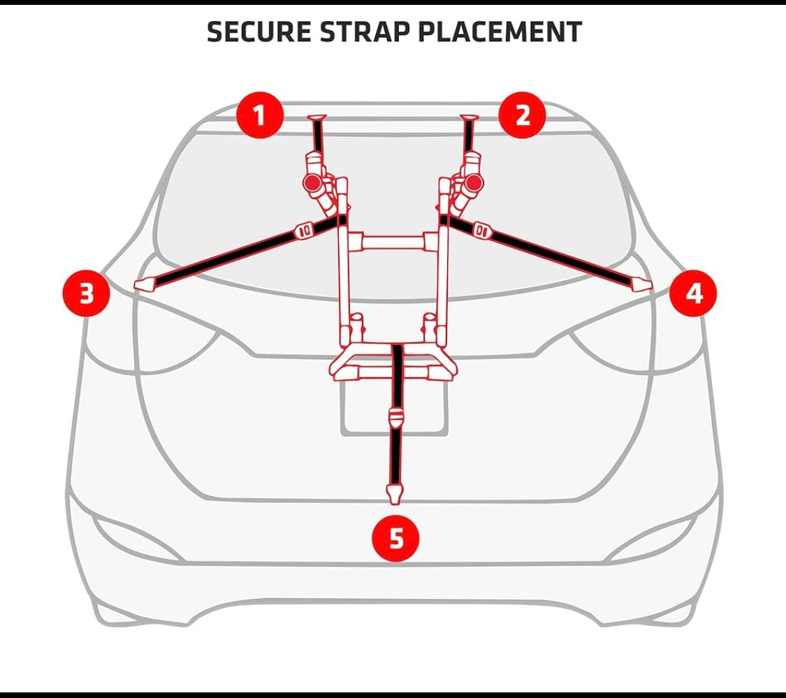 New Other Allen Sports 2-Bike Rack Deluxe Trunk Mount Bike Carrier, Black