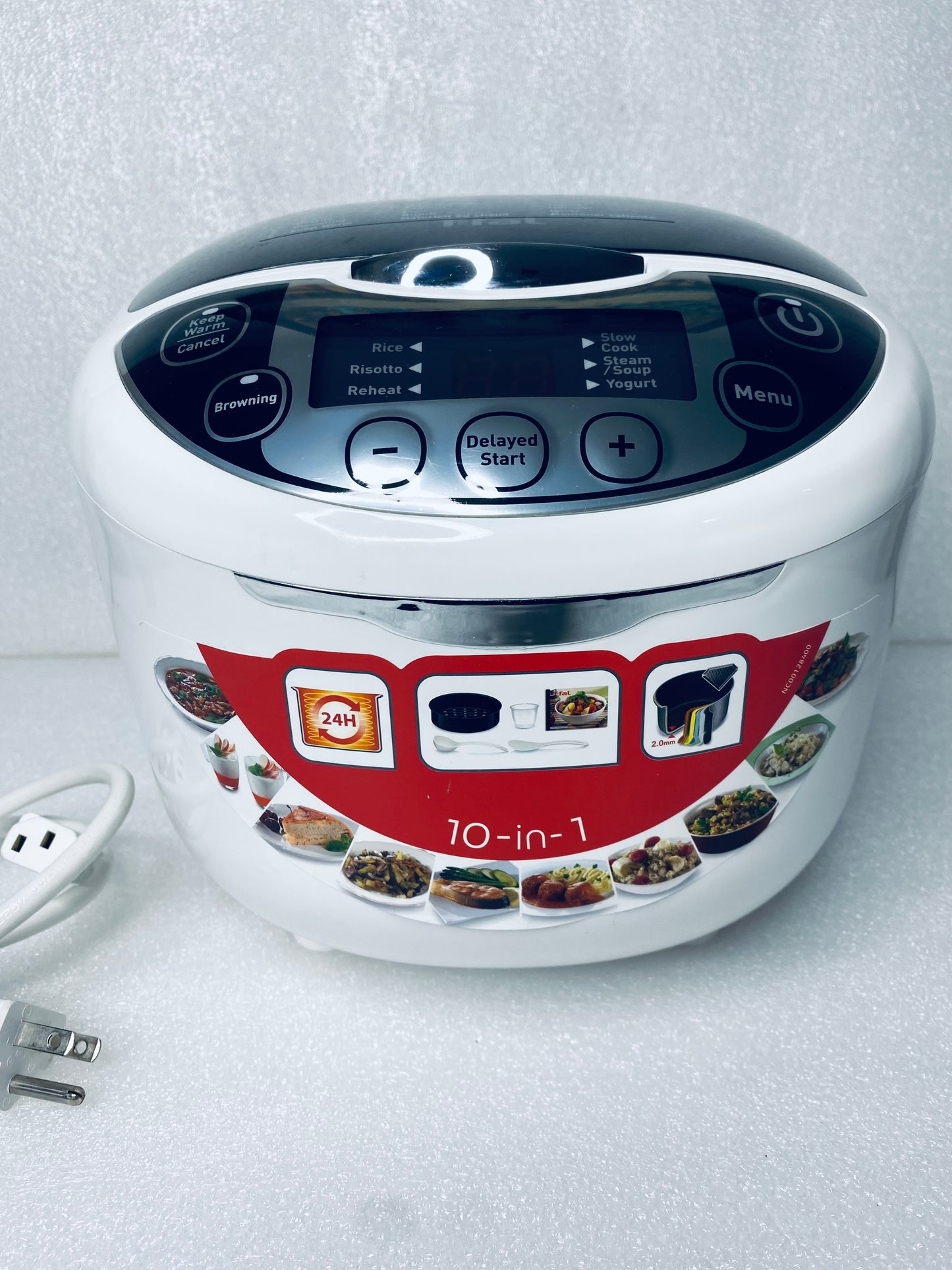 T-Fal 10 Cup 750W Rice & Multi-Cooker, White